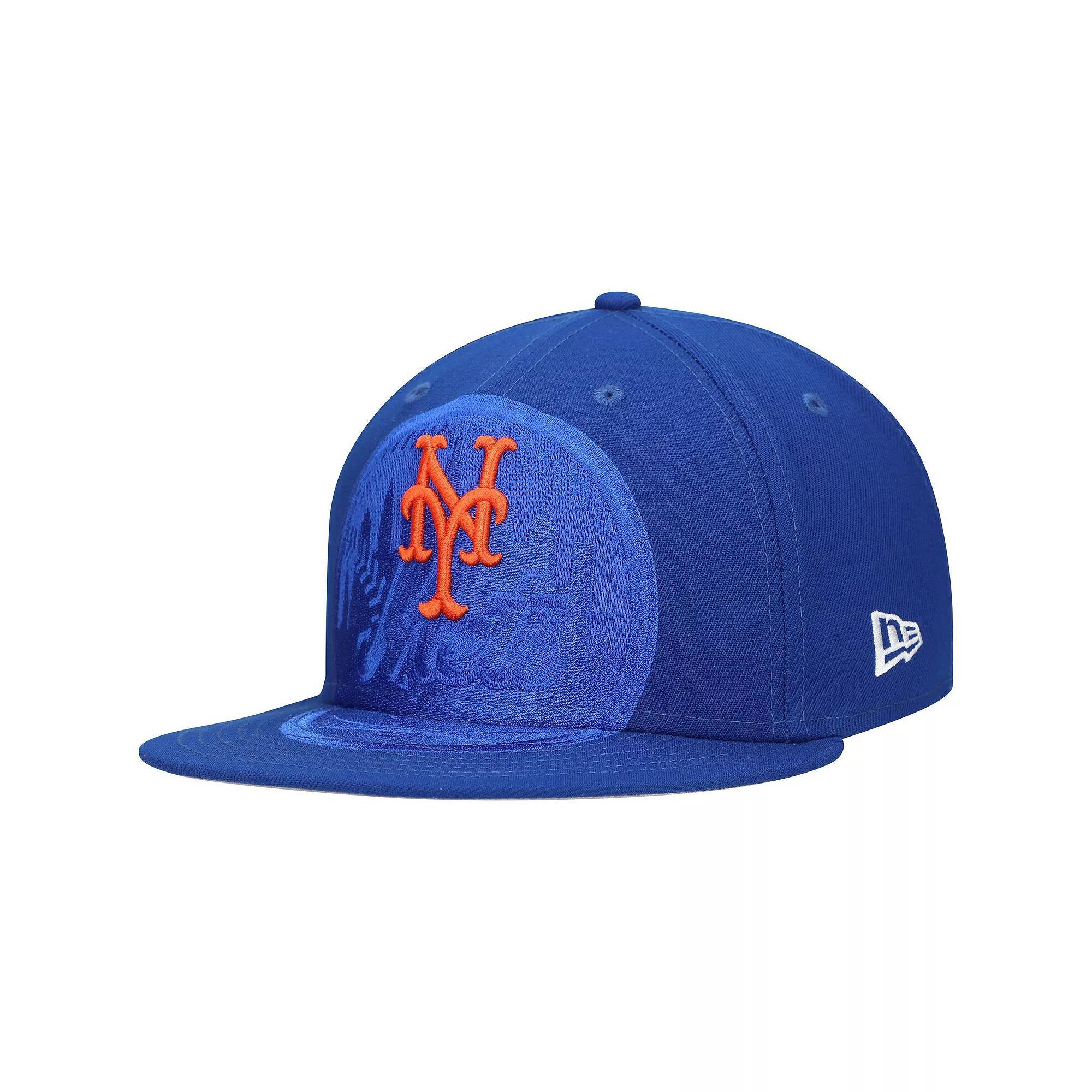 Men's New Era Royal New York Mets Shadow Logo 59FIFTY Fitted Hat,  Product Image