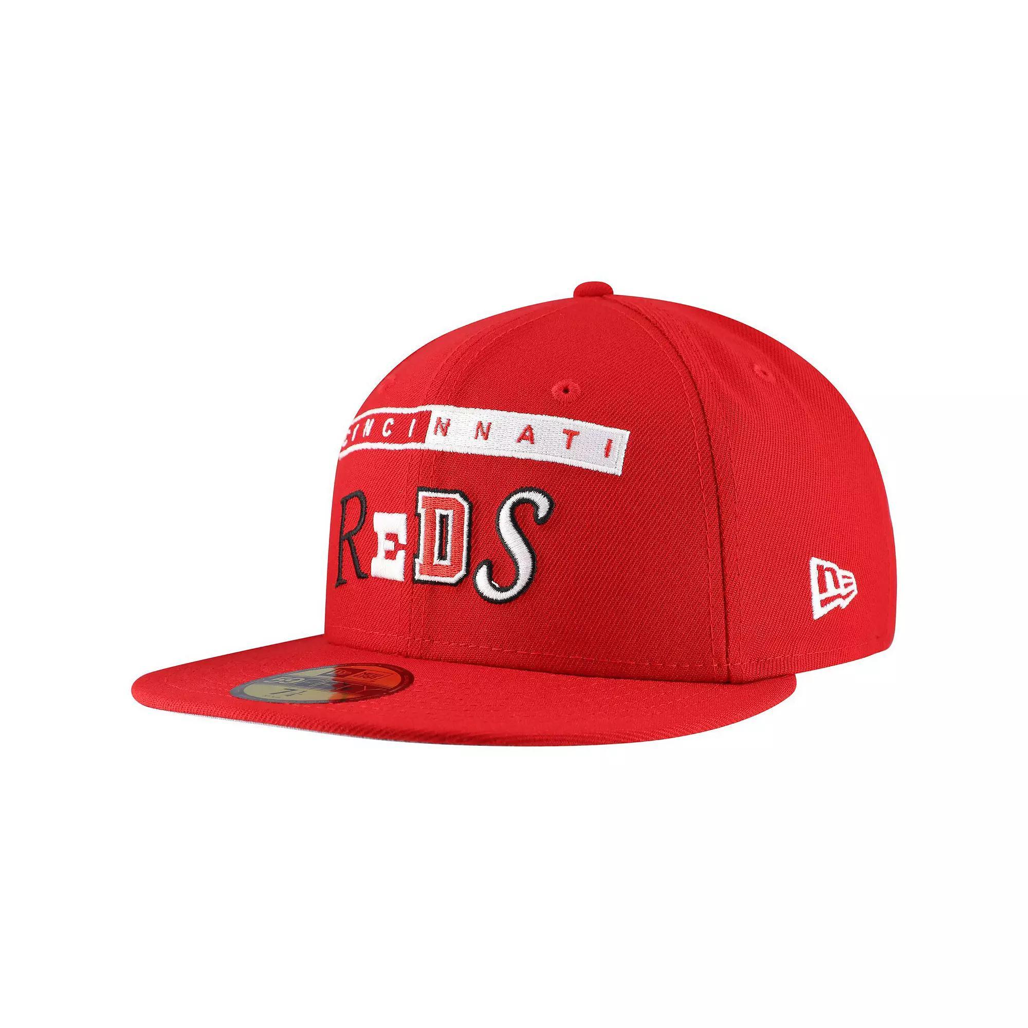 Men's New Era Red Cincinnati Reds Ransom 59FIFTY Fitted Hat, Size: 7 3/4, Red Red Product Image