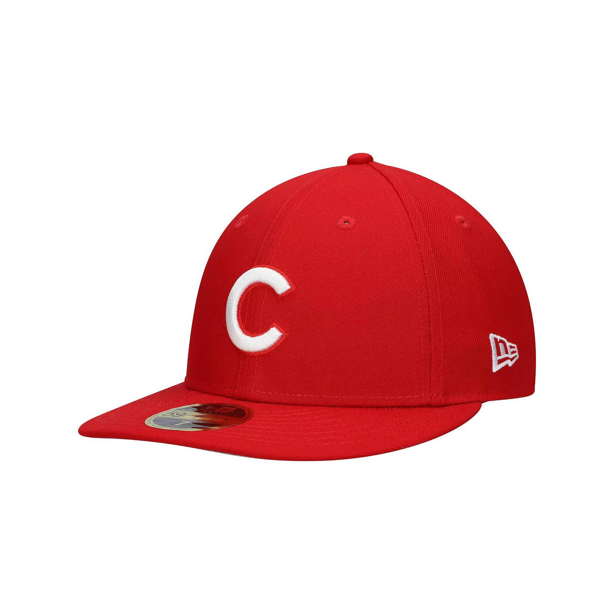 Men's New Era Scarlet Chicago Cubs Low Profile 59FIFTY Fitted Hat,  Product Image