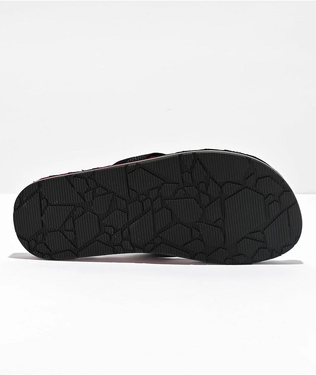 Volcom Recliner Black & Red Sandals Product Image