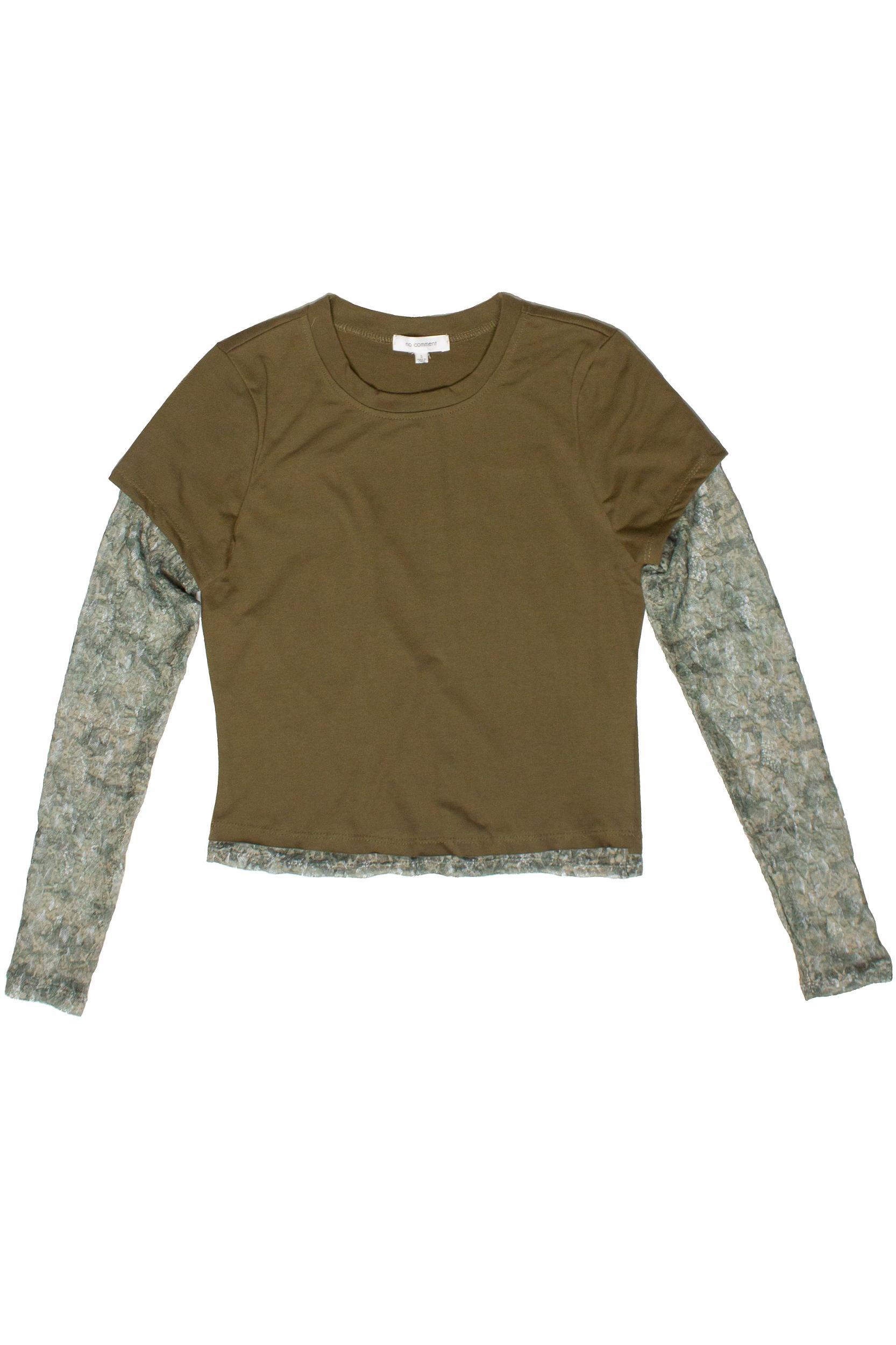 Layered Lace Long Sleeve Tee Product Image