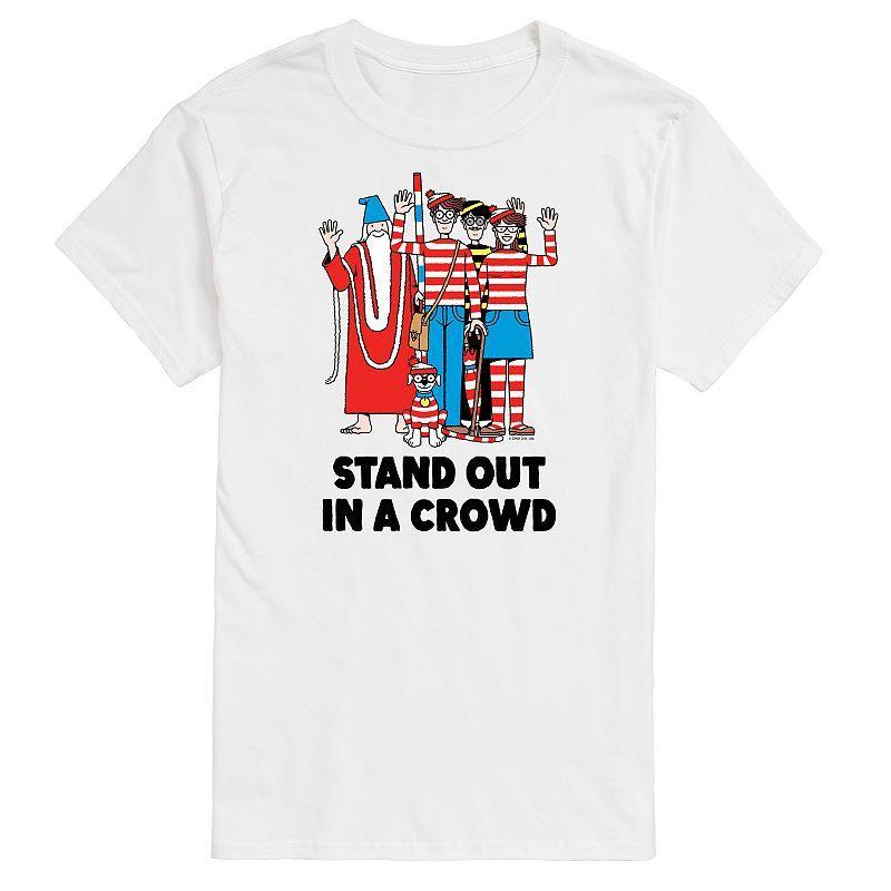 Men's Where's Waldo Logo Graphic Tee, Size: Medium, White Product Image