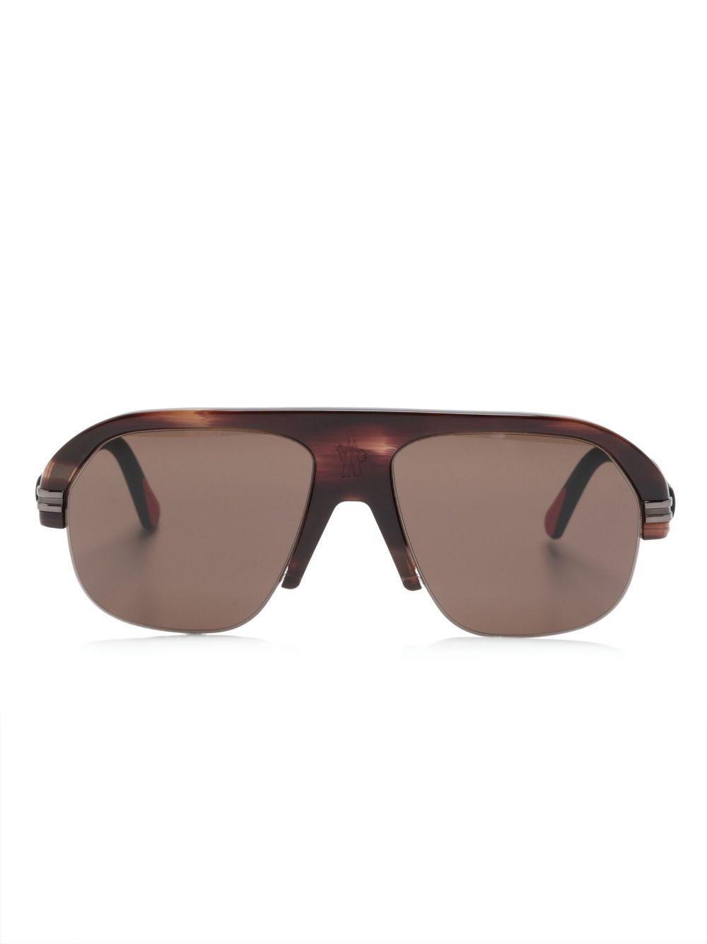 MONCLER Pilot-frame Sunglasses In Brown Product Image