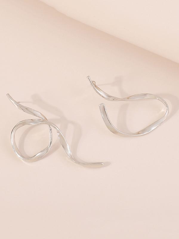 Normcore Geometric Solid Color Drop Earrings Product Image