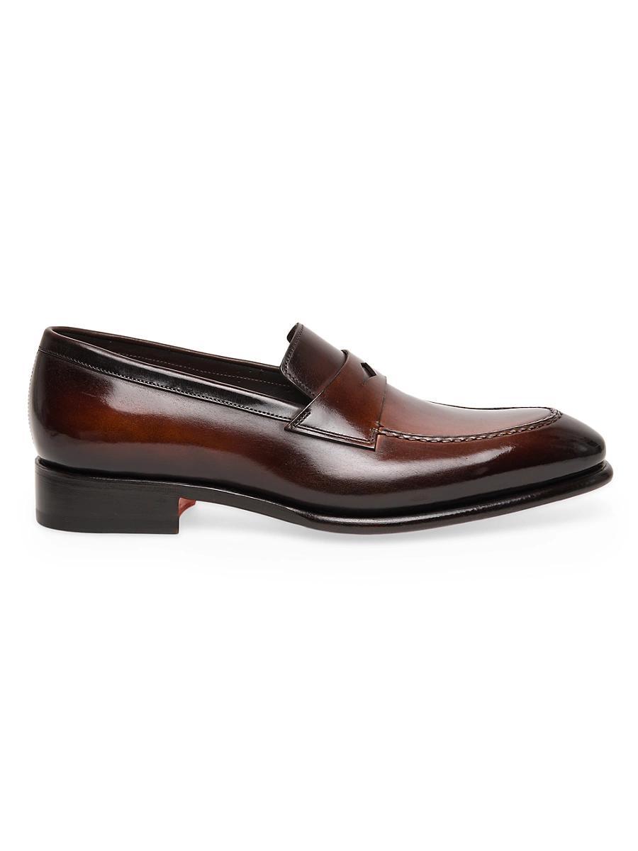 Mens Carter Leather Penny Loafers Product Image