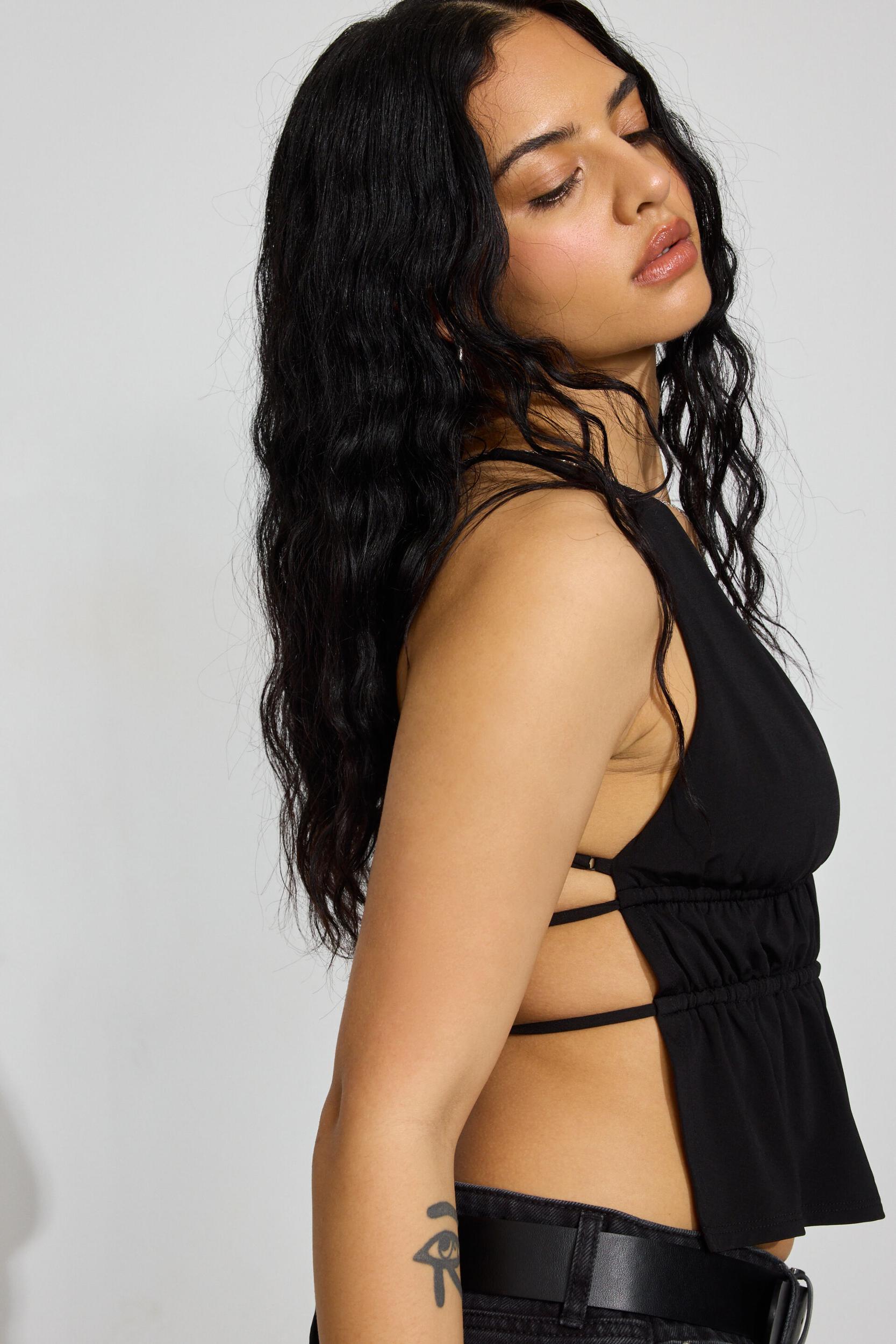 Ruched Side Tie Bikini Bottom Product Image