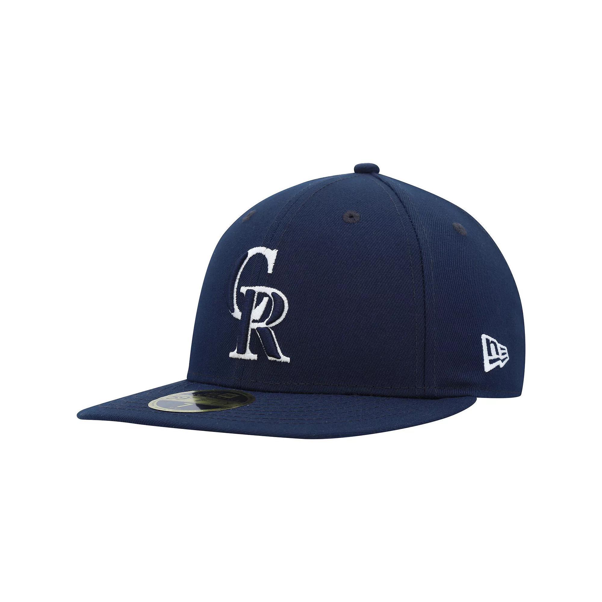 Men's New Era Navy Colorado Rockies Oceanside Low Profile 59FIFTY Fitted Hat, Size: 7 1/2, Blue Product Image