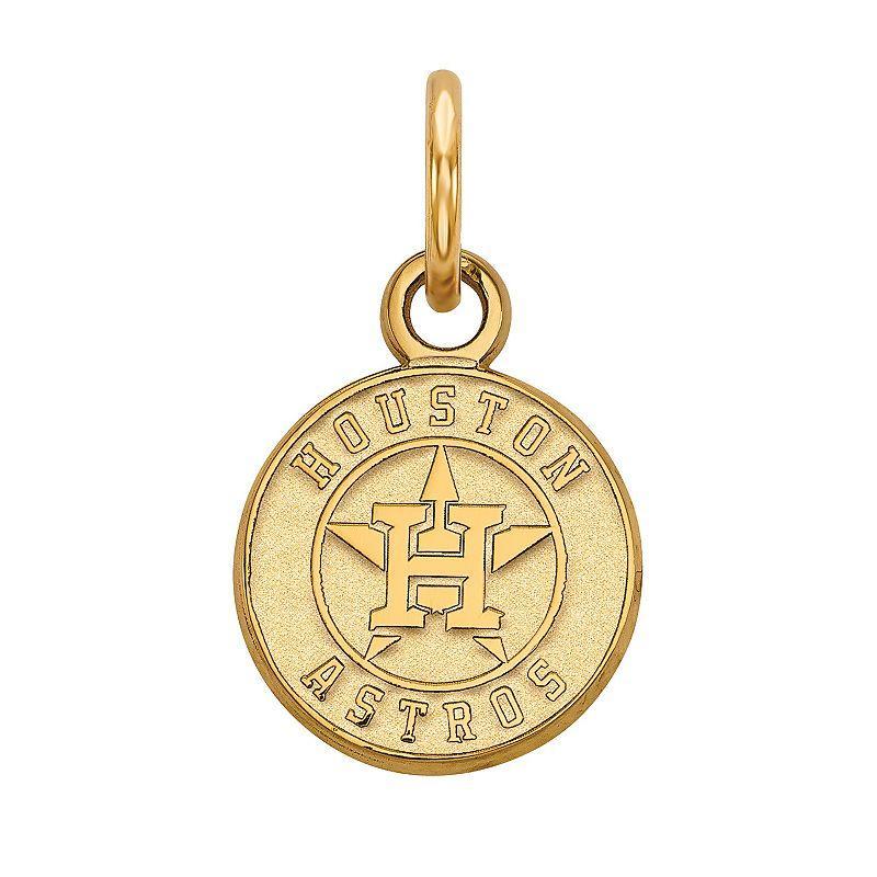 LogoArt 10k Gold Houston Astros Logo Pendant, Womens Product Image