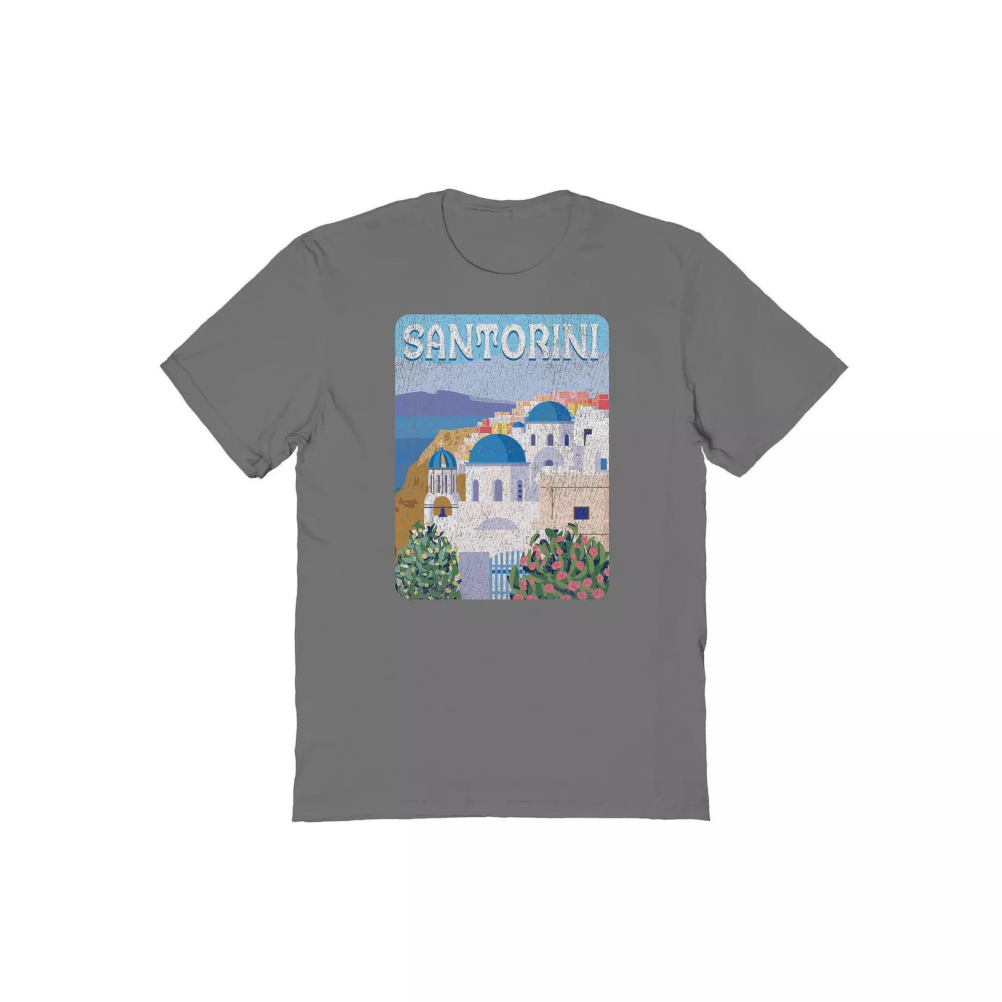 Men's COLAB89 by Threadless Santorini Graphic Tee, Size: XXL, Grey Product Image