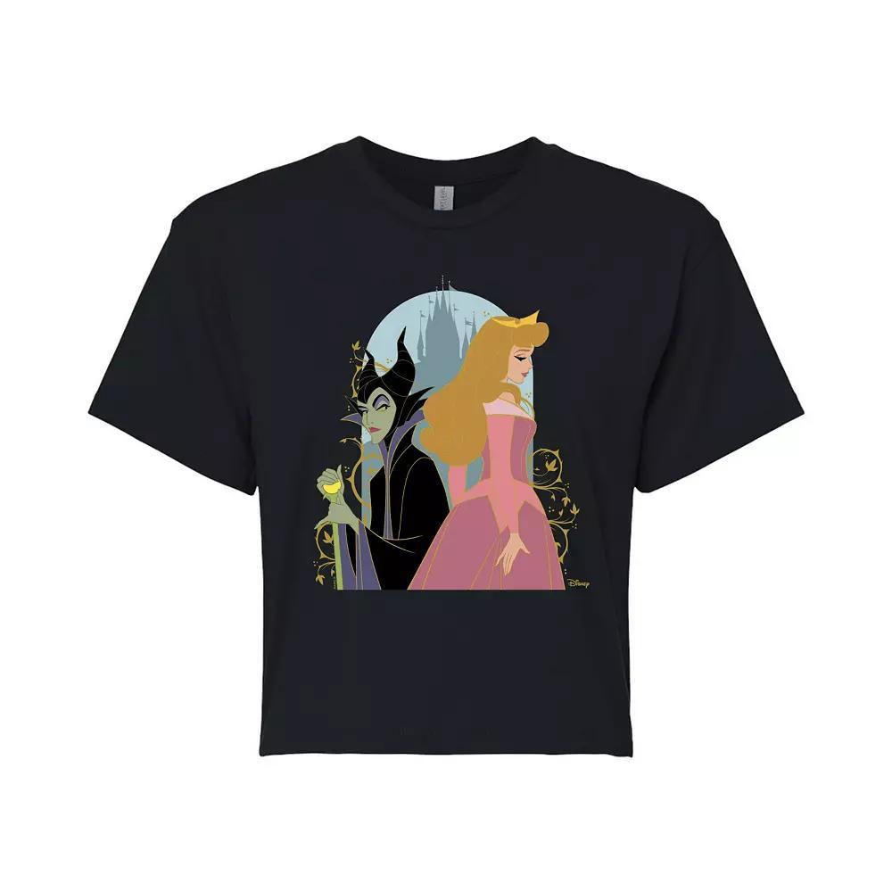Disney's Sleeping Beauty Maleficent & Aurora Juniors' Cropped Tee, Girl's,  Product Image