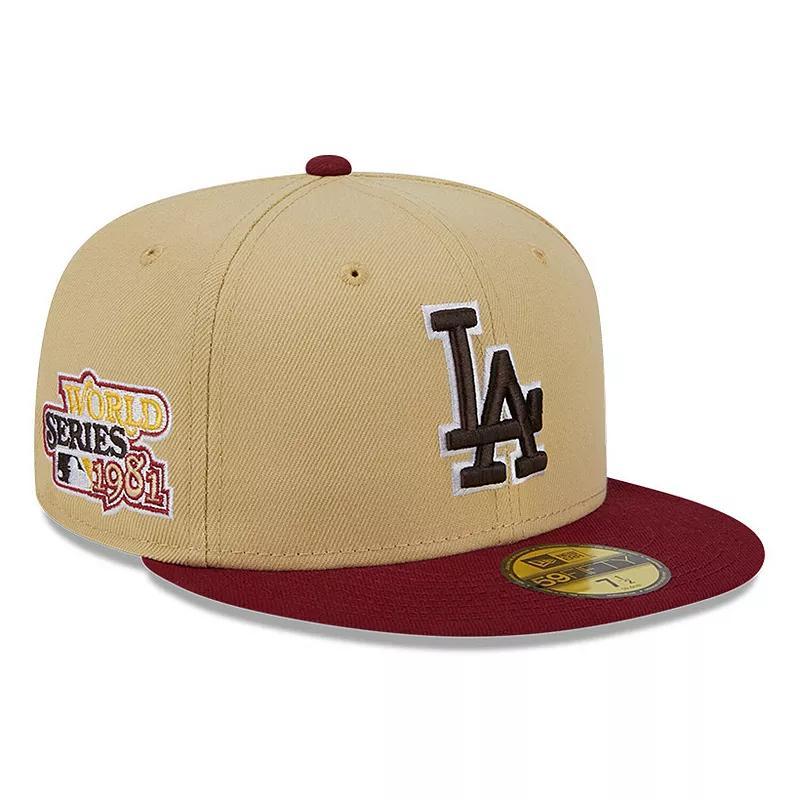 Mens New Era Vegas Gold/Cardinal Los Angeles Dodgers 59FIFTY Fitted Hat Product Image