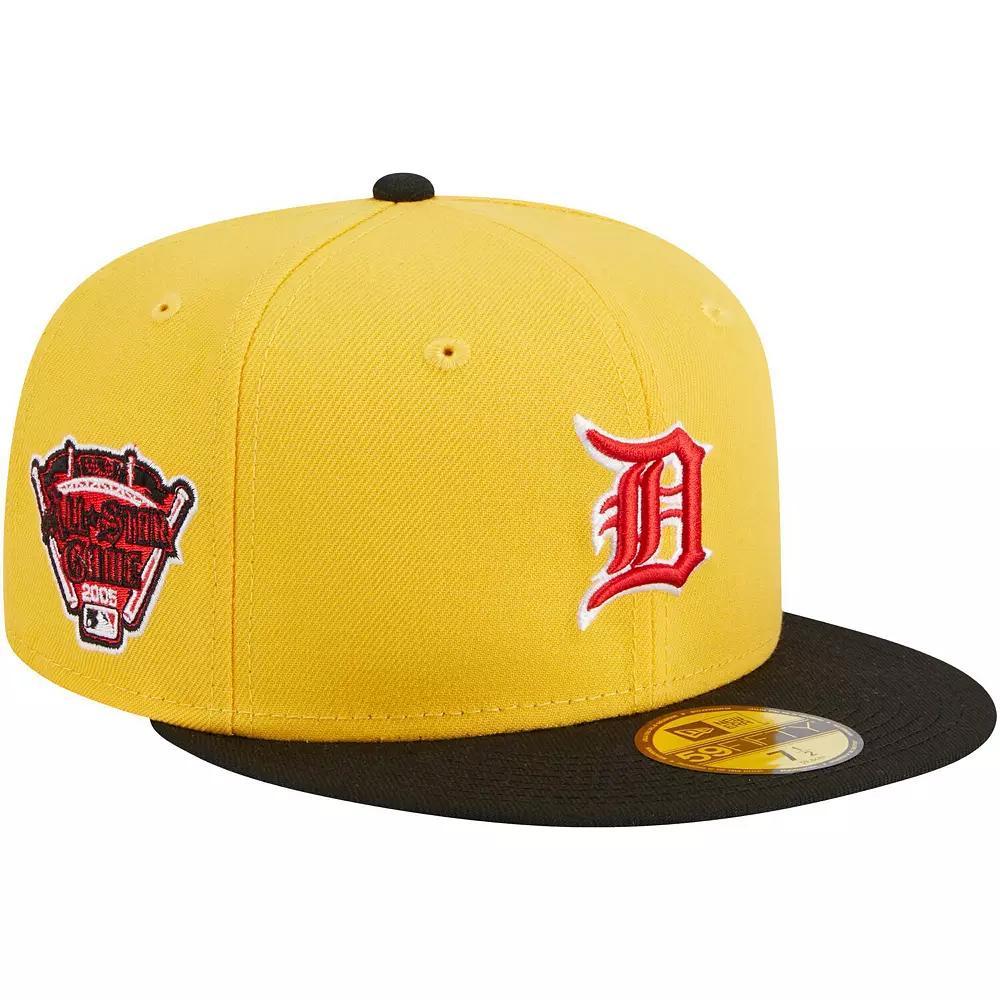 Men's New Era Yellow/Black Detroit Tigers Grilled 59FIFTY Fitted Hat, Size: 7 Product Image