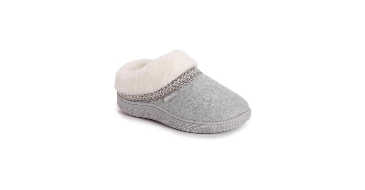 MUK LUKS Neira Womens Clog Slippers Gray Grey Faux Product Image