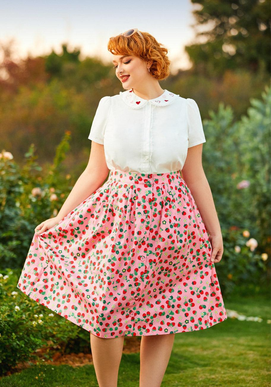 Berries & Blossoms A-Line Skirt Product Image