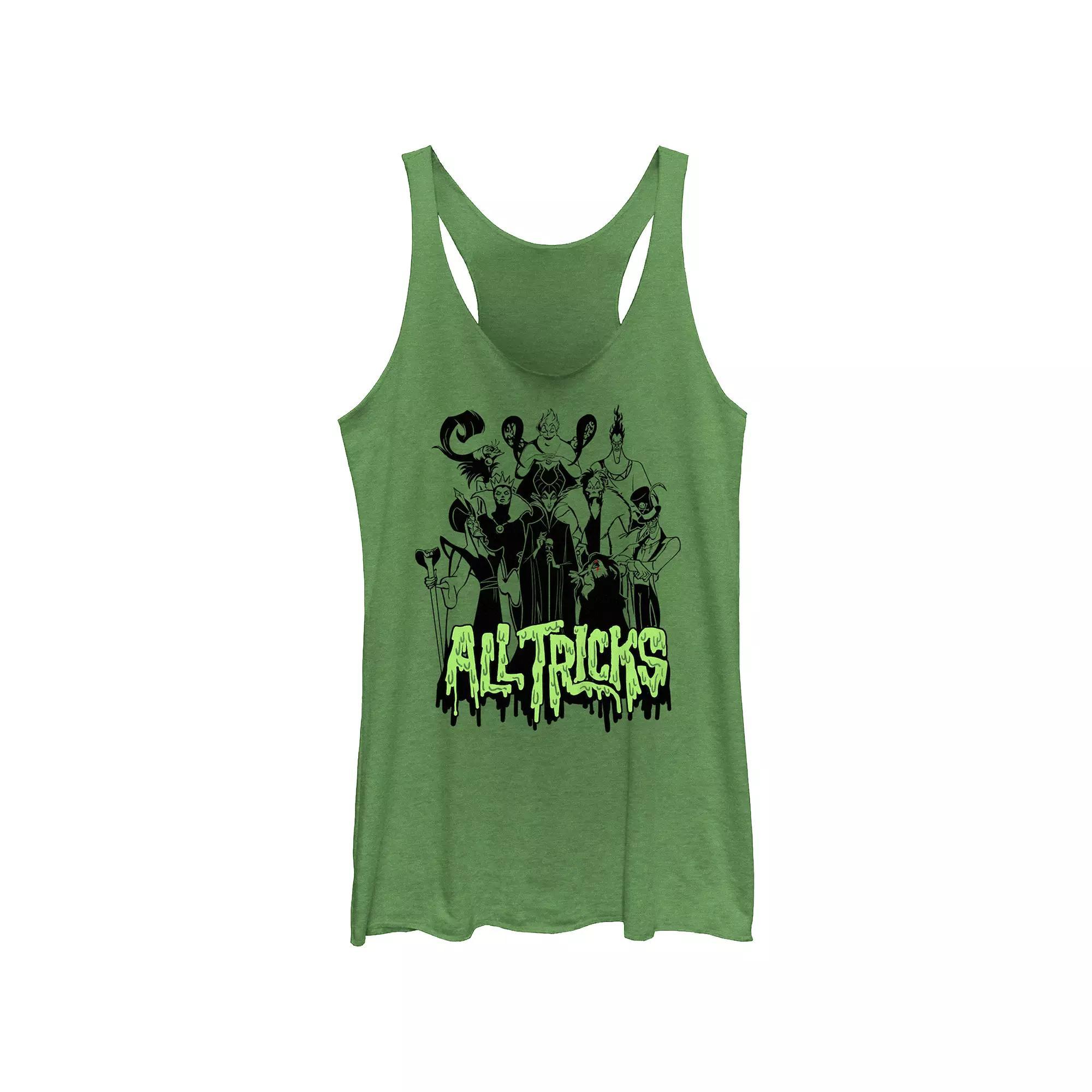 Disney Villains Lineup All Tricks Juniors' Tri-Blend Racerback Tank Top, Girl's,  Product Image