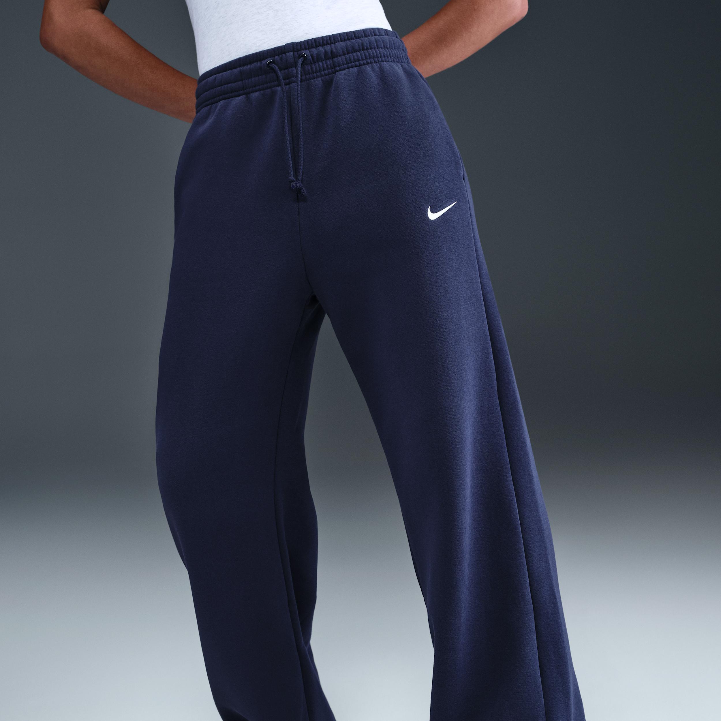 Womens Nike Sportswear Phoenix Fleece High-Waisted Wide-Leg Pants | IH1011-410 Product Image