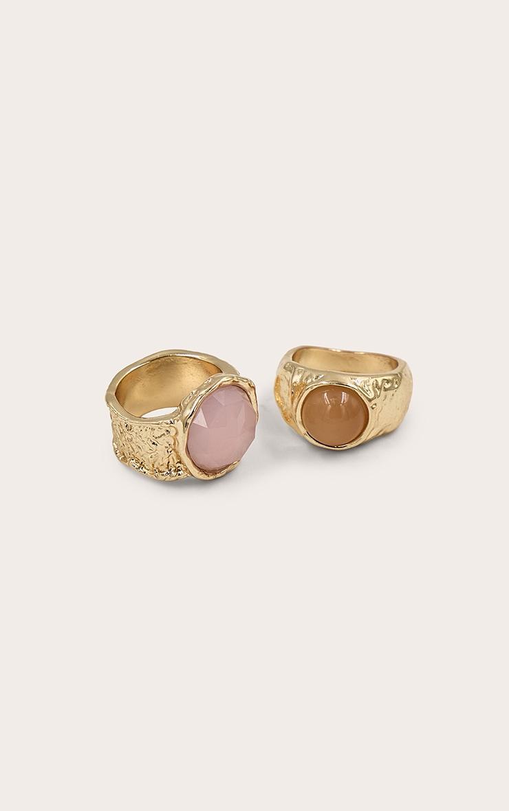 Gold Textured Resin Ring Multi-Pack Product Image