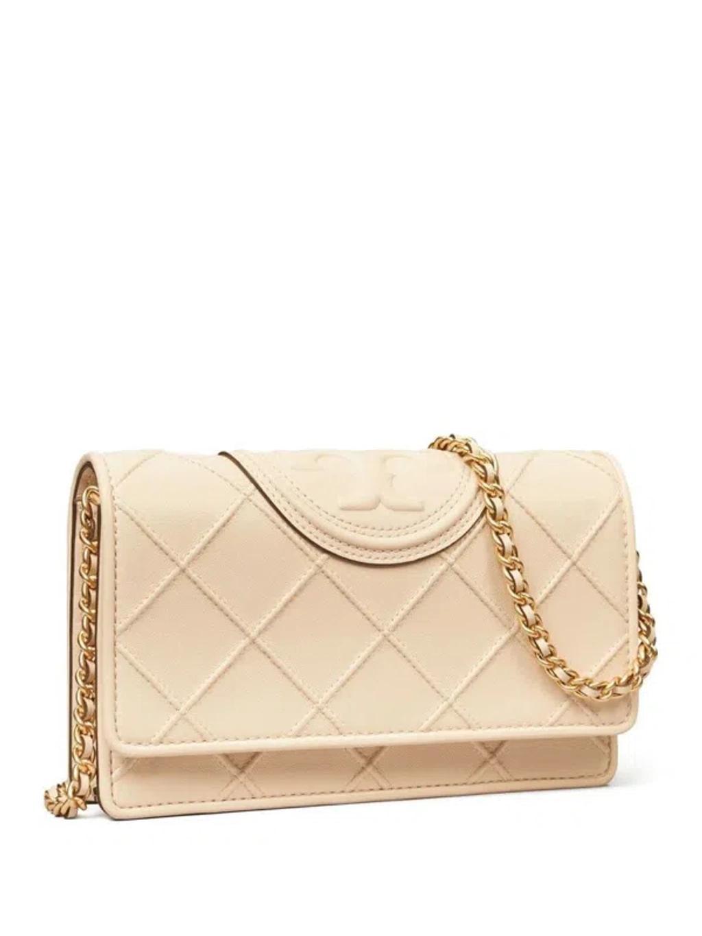 TORY BURCH Fleming Wallet In Beige Product Image