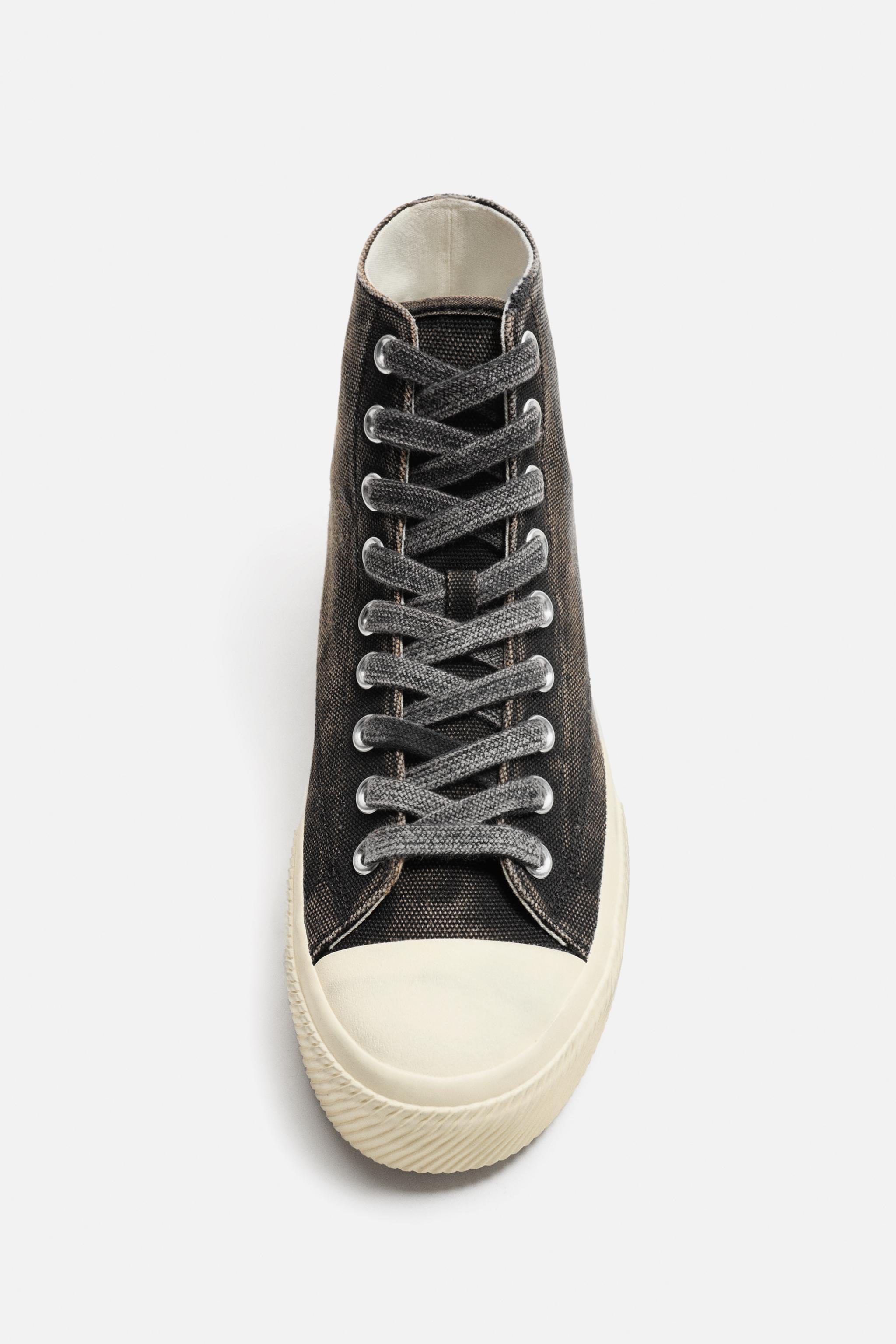 RETRO STYLE HIGH TOP SNEAKERS Product Image