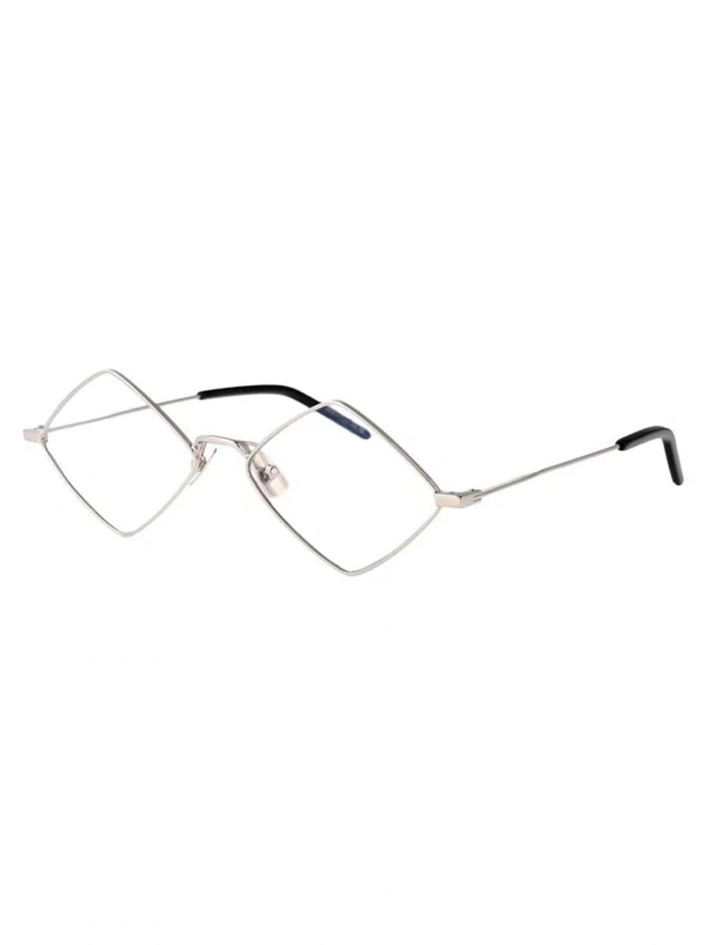 SAINT LAURENT Eyewear Eyeglasses In Silver Product Image