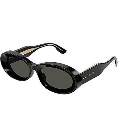 Gucci Womens Rivets 54mm Oval Sunglasses Product Image