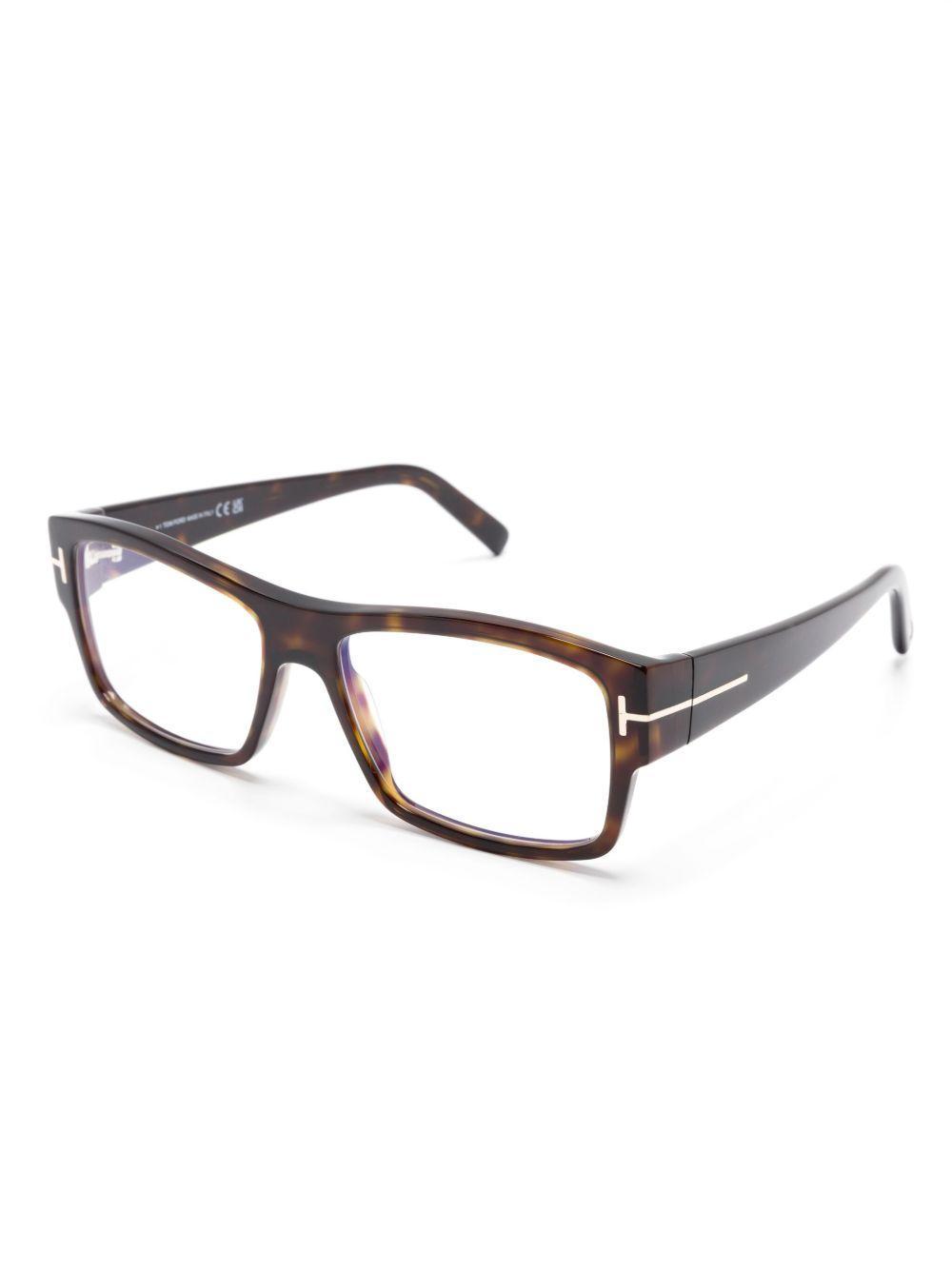 TOM FORD Square-frame Glasses In Brown Product Image