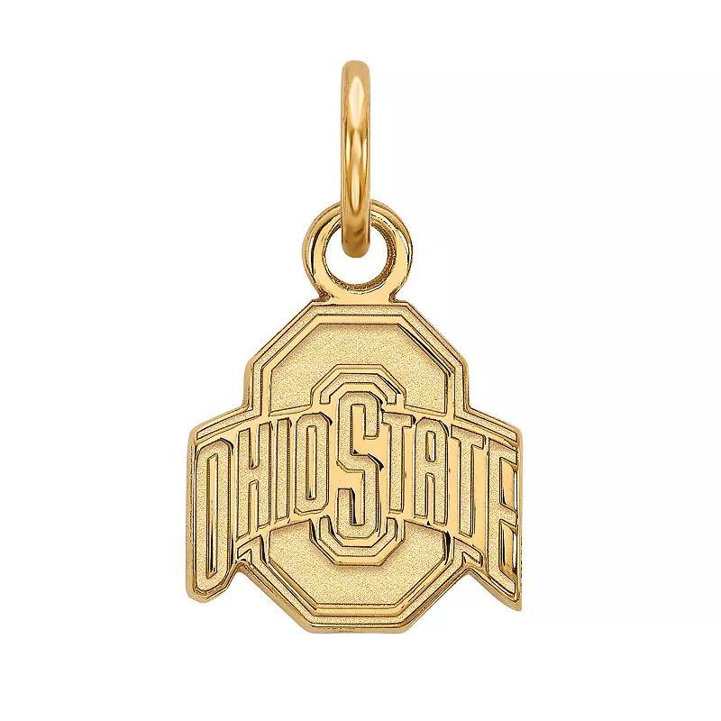 LogoArt 14K Gold Over Sterling Silver Ohio State Pendant, Womens 14k Gold Plated Product Image