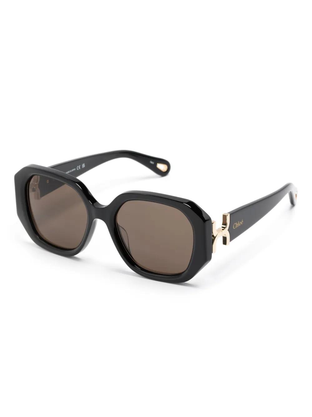 CHLOÉ Marcie Sonnenbrille Mit Oversized-gestell In Black Product Image