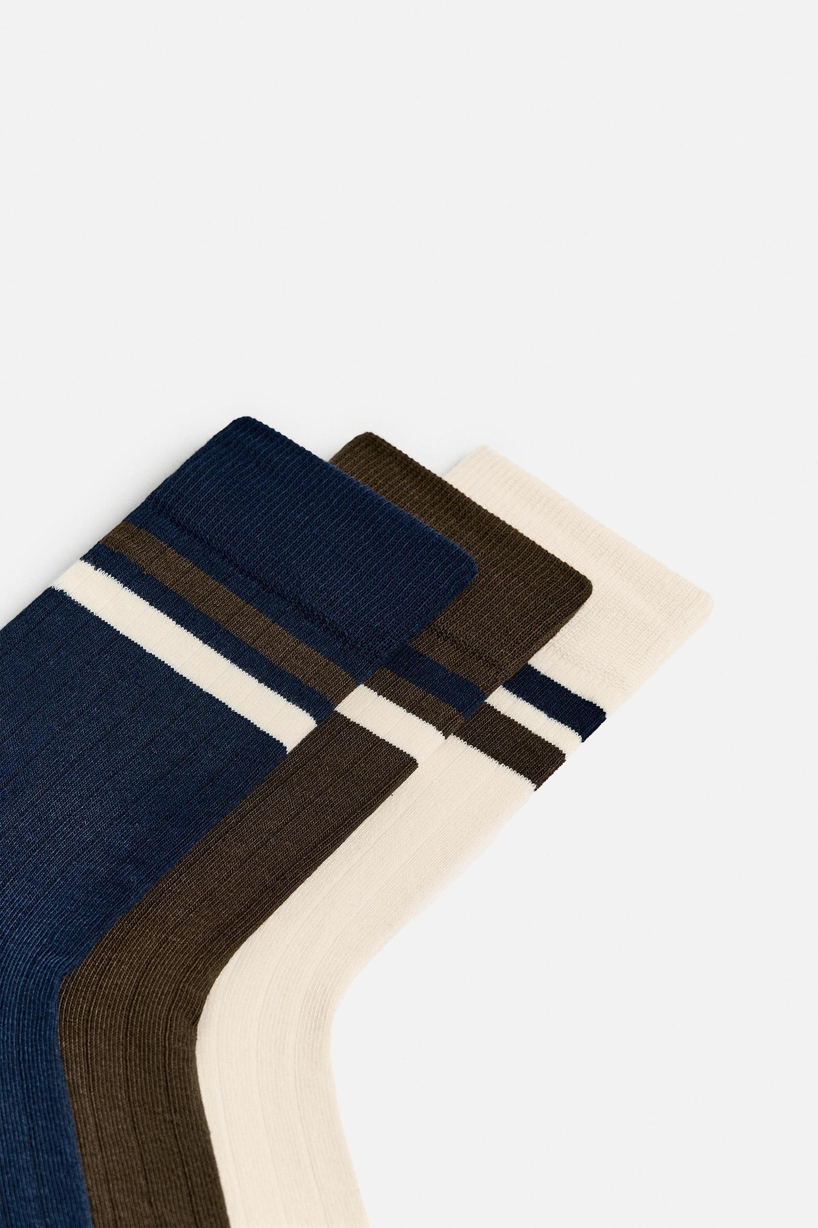 3-PACK OF TEXTURED SOCKS Product Image