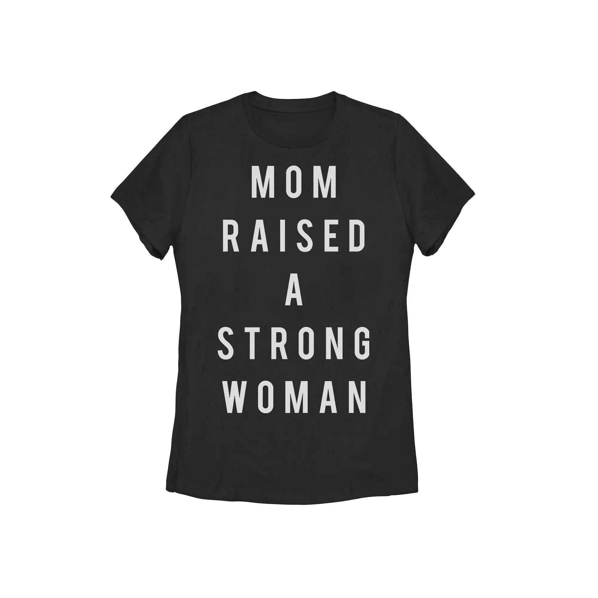 Juniors Strong Woman Raised Tee, Girl's, Size: XXL, Black Product Image