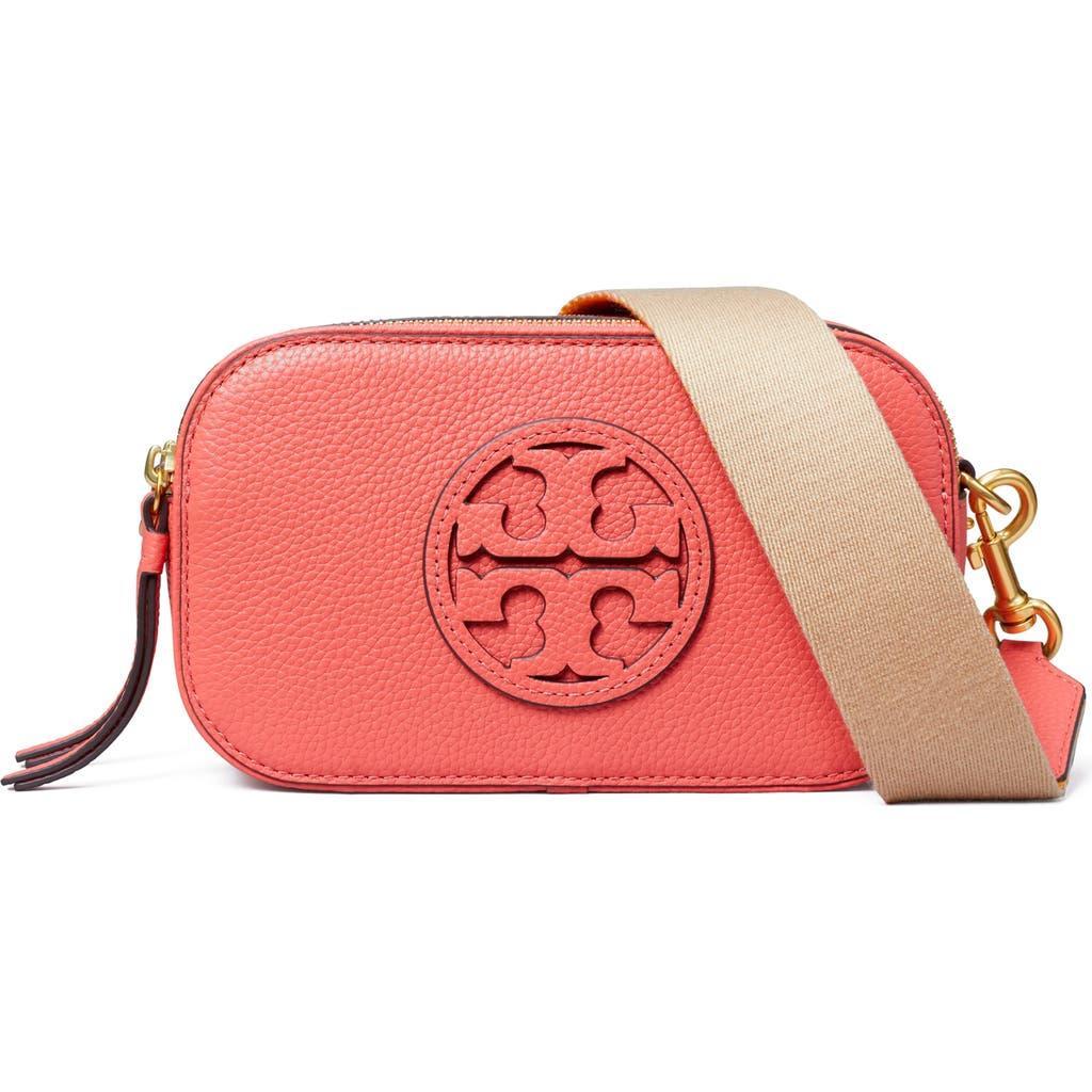 TORY BURCH Mini Miller Leather Crossbody Bag In Pink Product Image