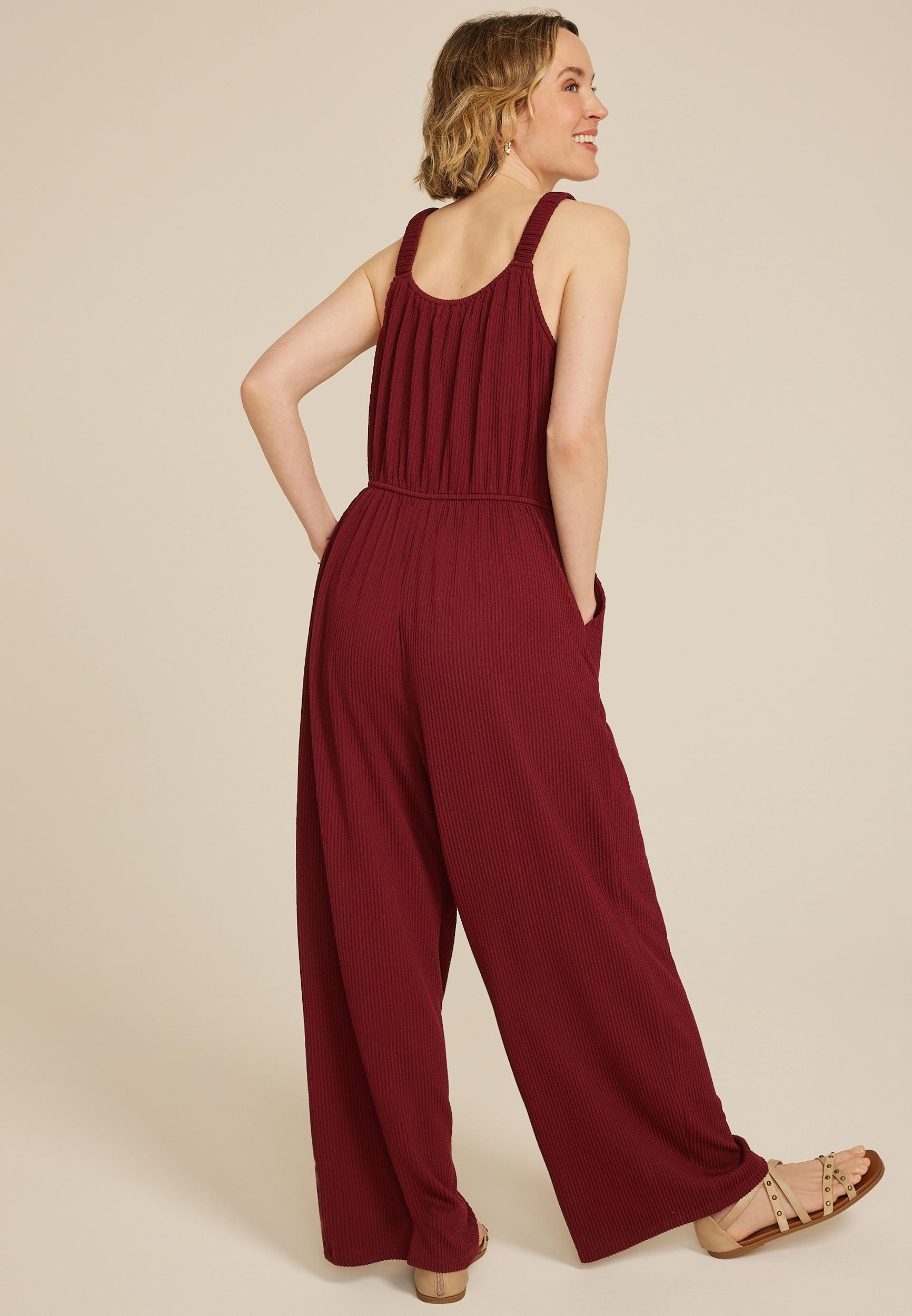 Bare Wavy Ribbed Jumpsuit Product Image