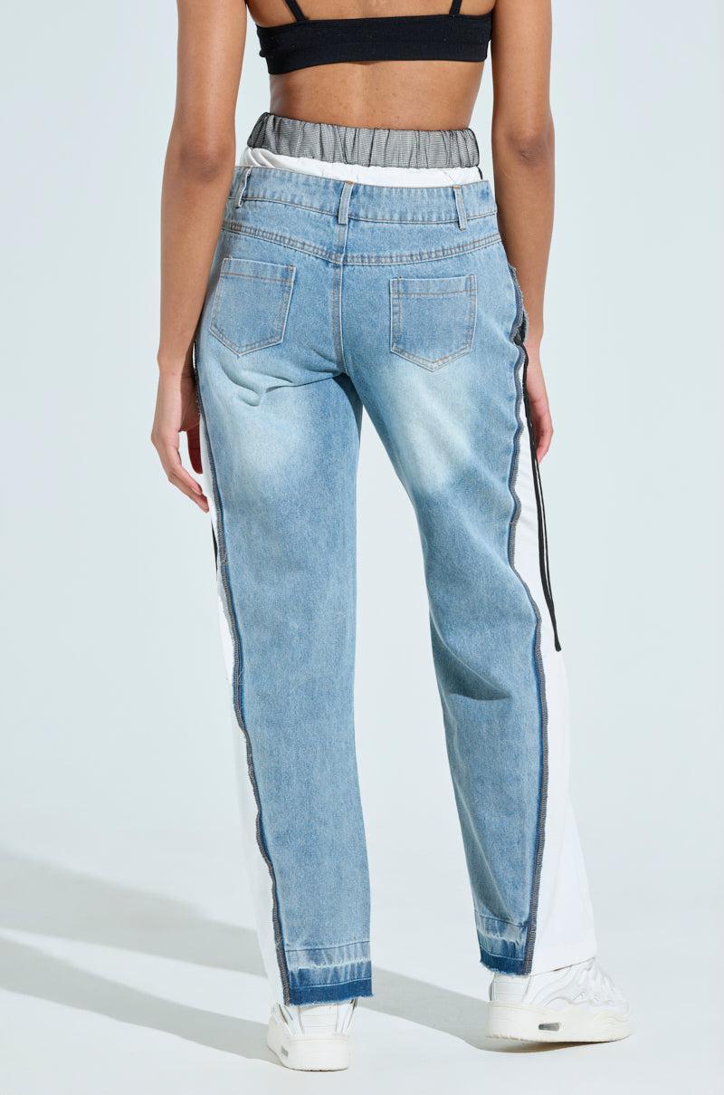 GET WITH IT DENIM TRACK PANT Product Image