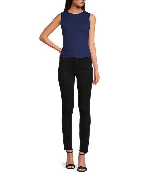 Susana Monaco Crew Neck Sleeveless Fitted Tank Top Product Image