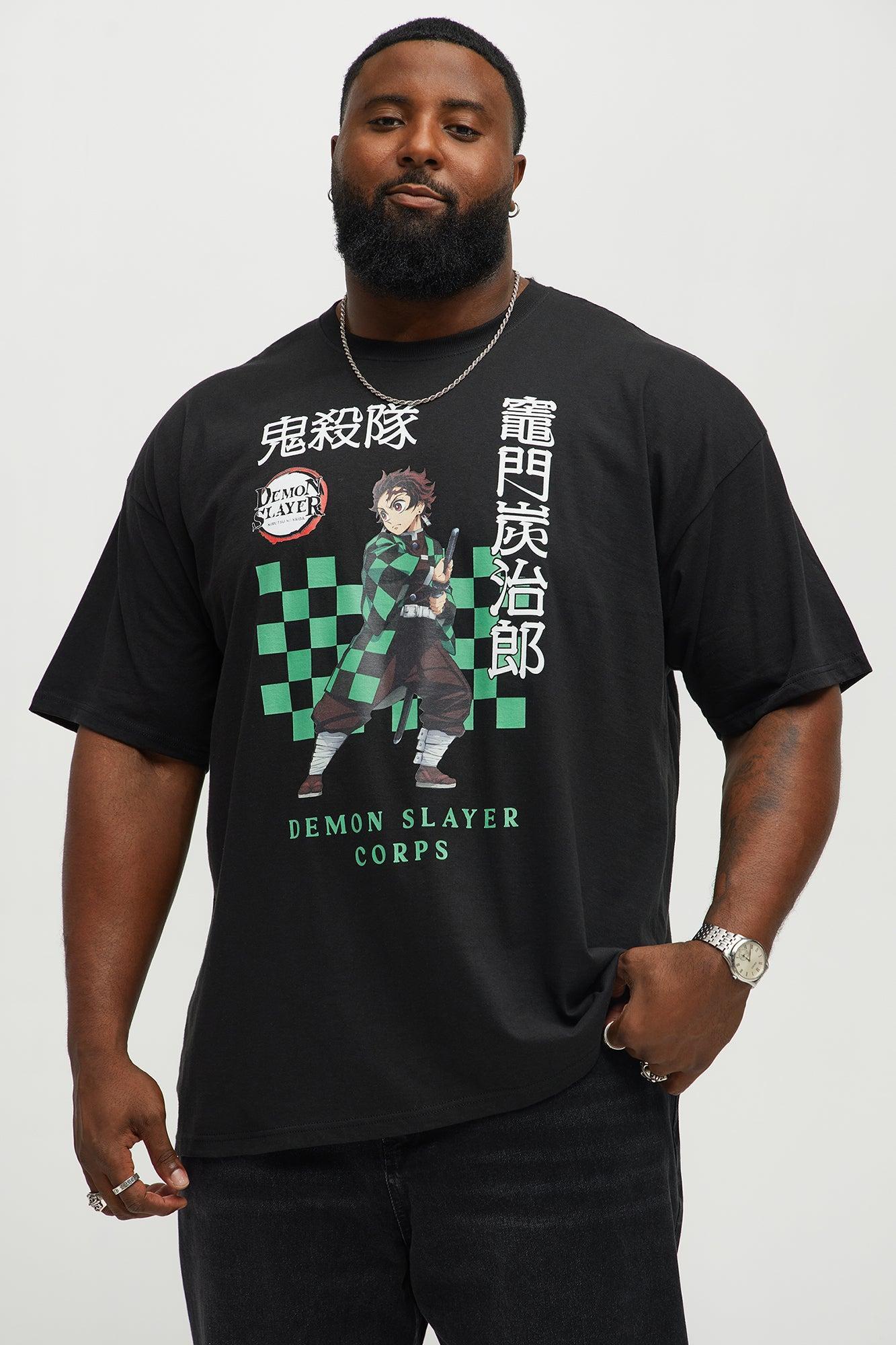 Demon Slayer Corps Tanjiro Short Sleeve Tee - Black Male Product Image