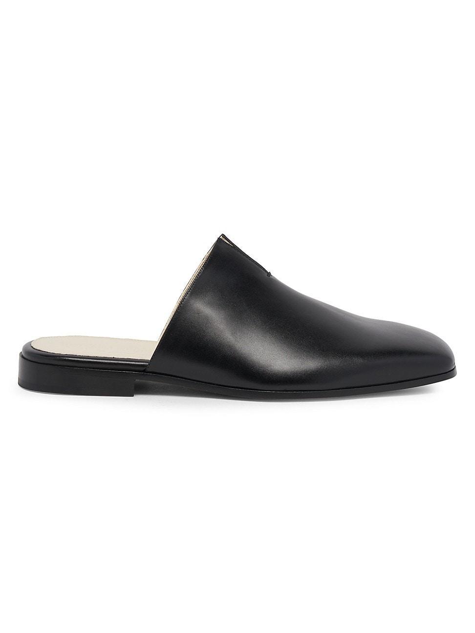 Mens Roma Leather Slippers Product Image