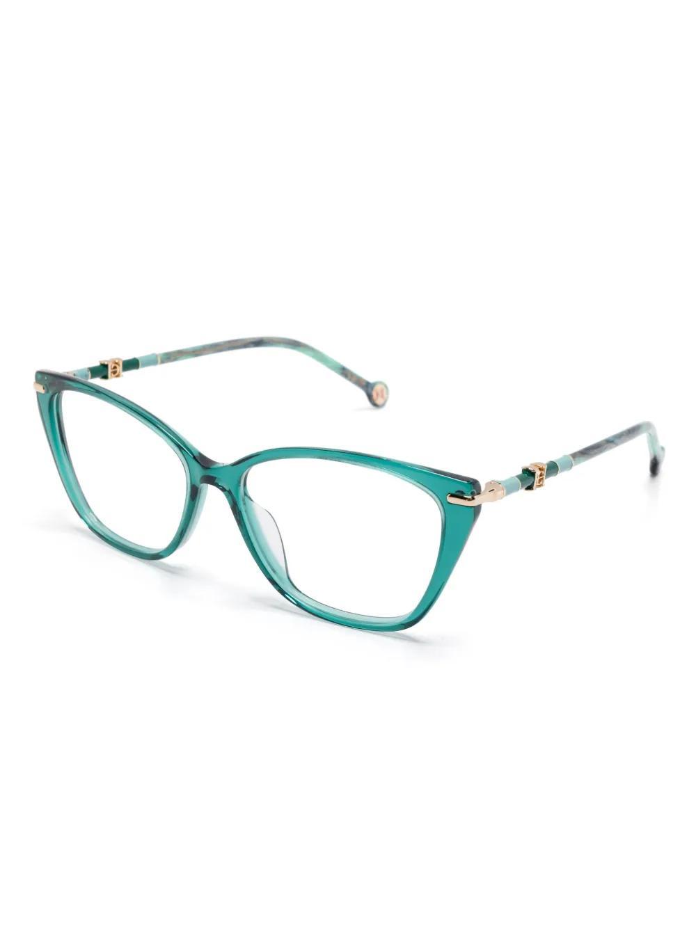 CAROLINA HERRERA Butterfly-frame Glasses In Green Product Image