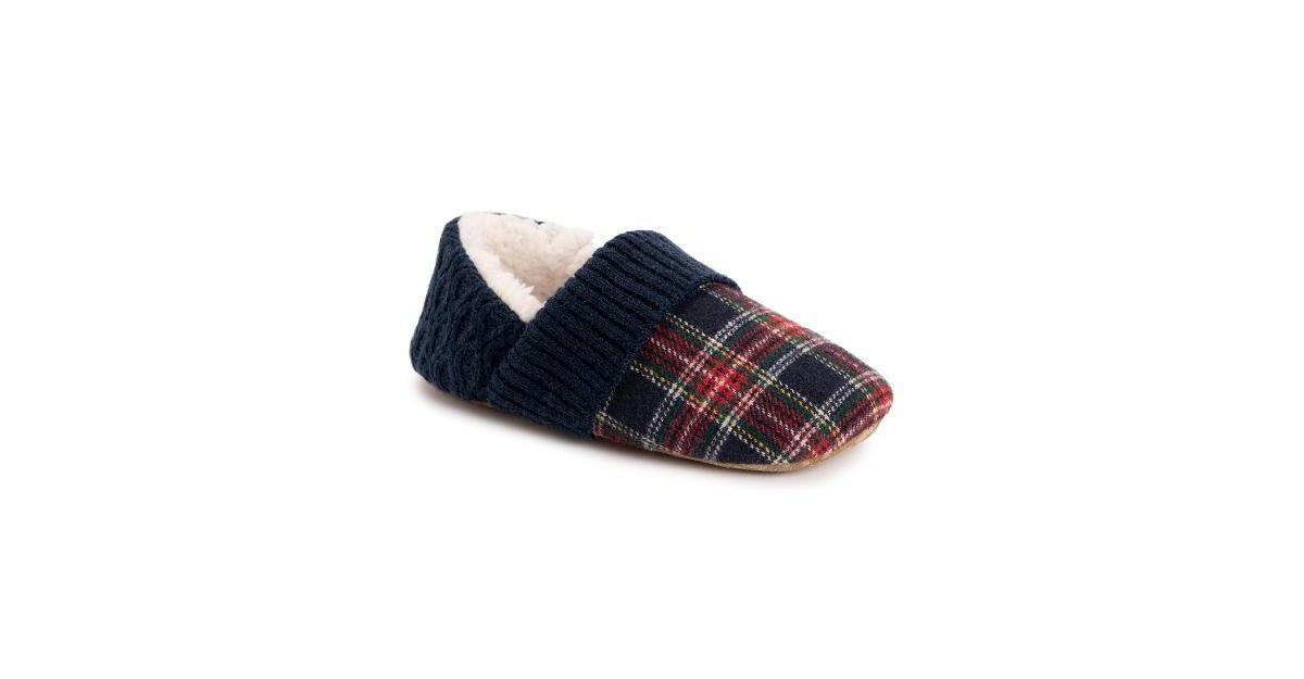 MUK LUKS Flannel Plaid Womens Slippers Product Image