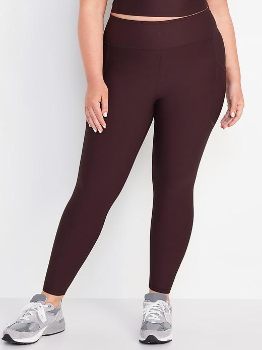 High-Waisted PowerSoft Rib Leggings Product Image