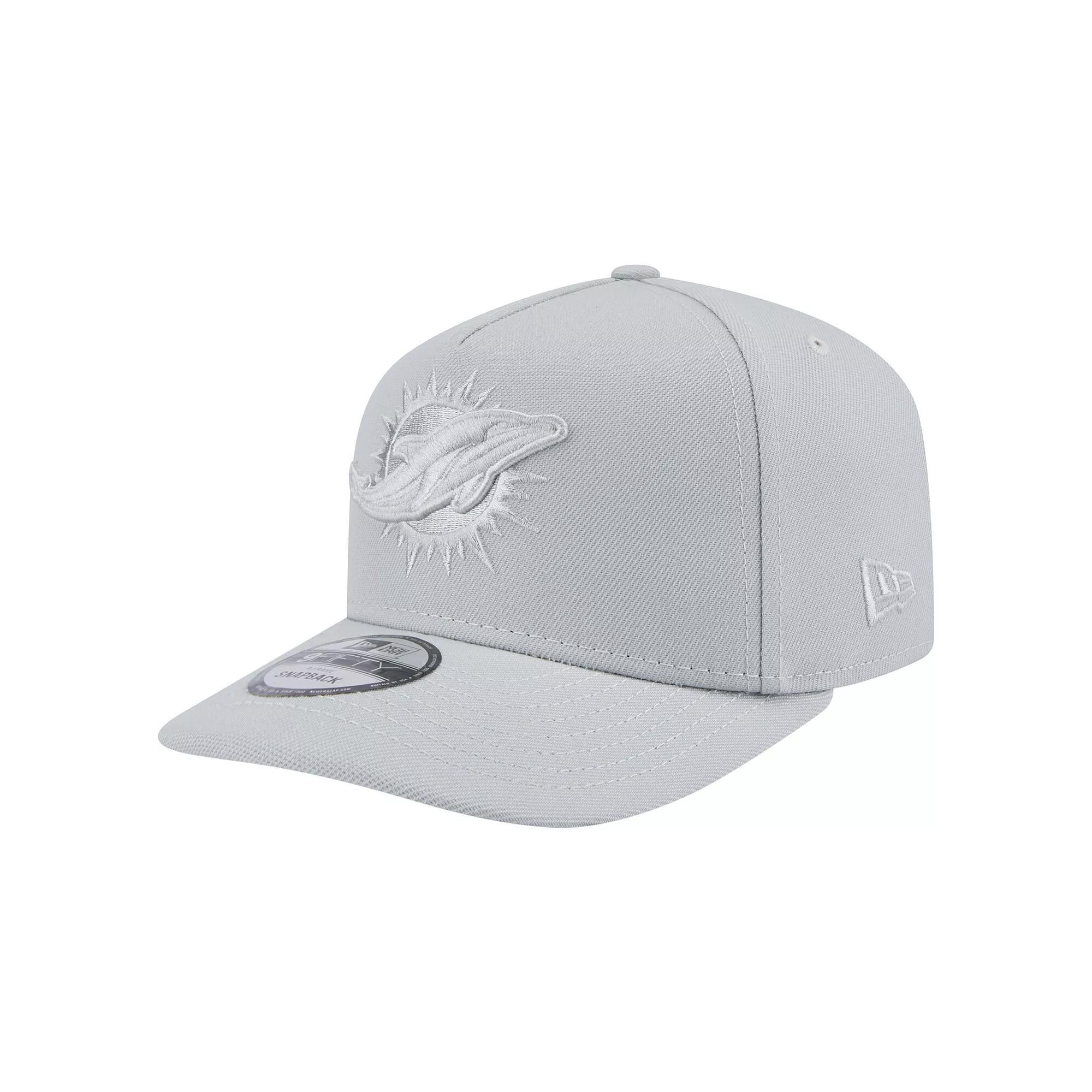 Men's New Era Gray Miami Dolphins Color Pack 9FIFTY Snapback Hat, Grey Product Image
