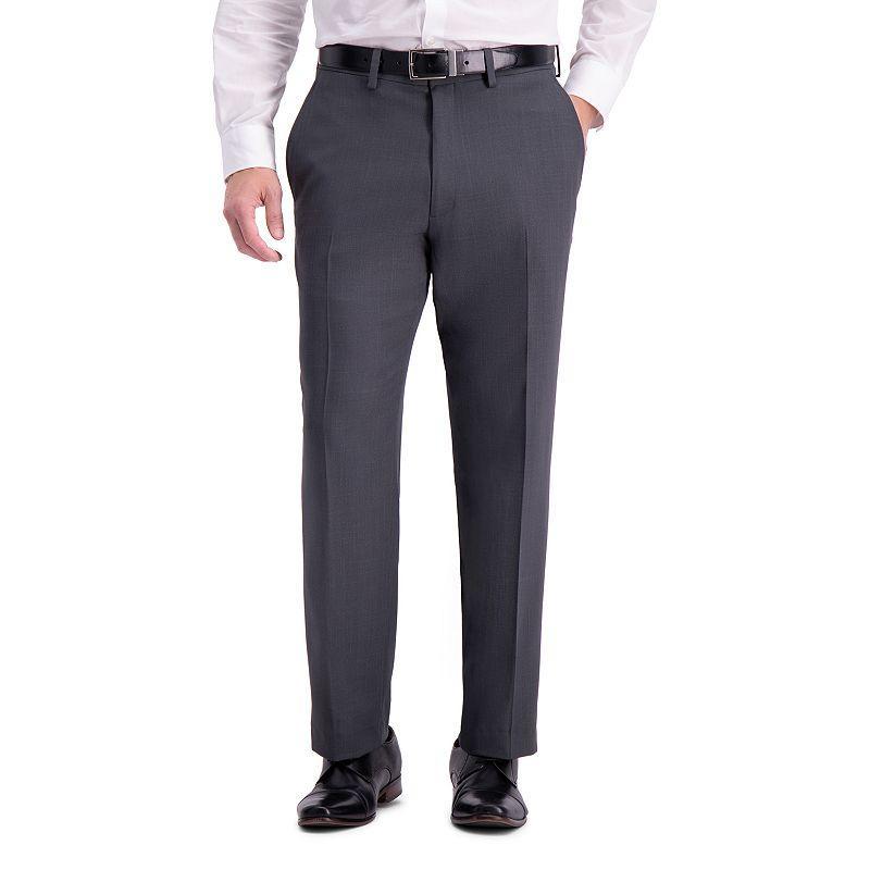 Men's Haggar® Travel Performance Tailored-Fit Stretch Flat-Front Suit Pants, Size: 38 X 32, Dark Gray Grey Product Image