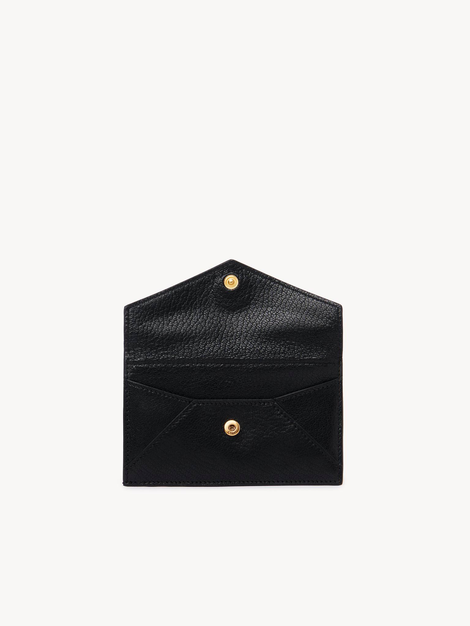 Small Envelope purse with card slots in grained leather Product Image