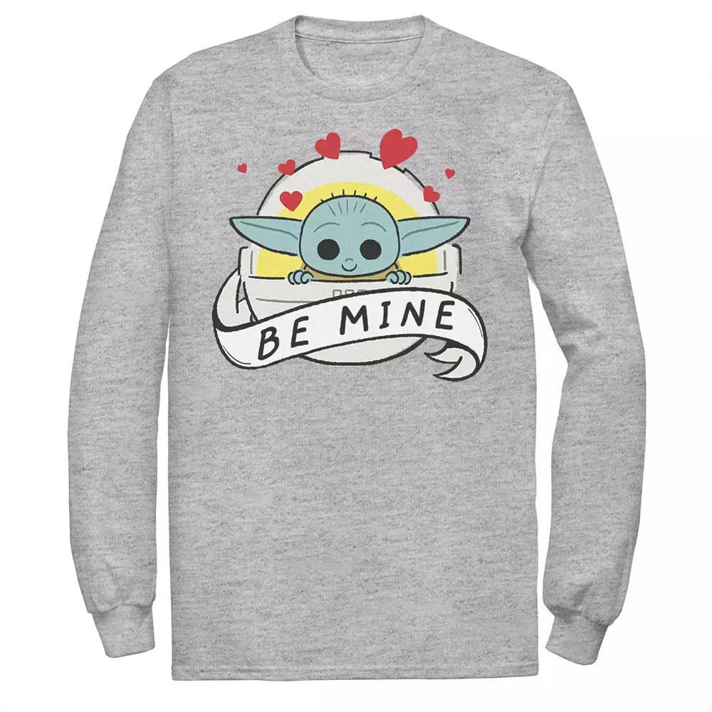 Men's Star Wars The Mandalorian The Child Be Mine Valentine's Day Tee, Size: XL, Athletic Grey Product Image