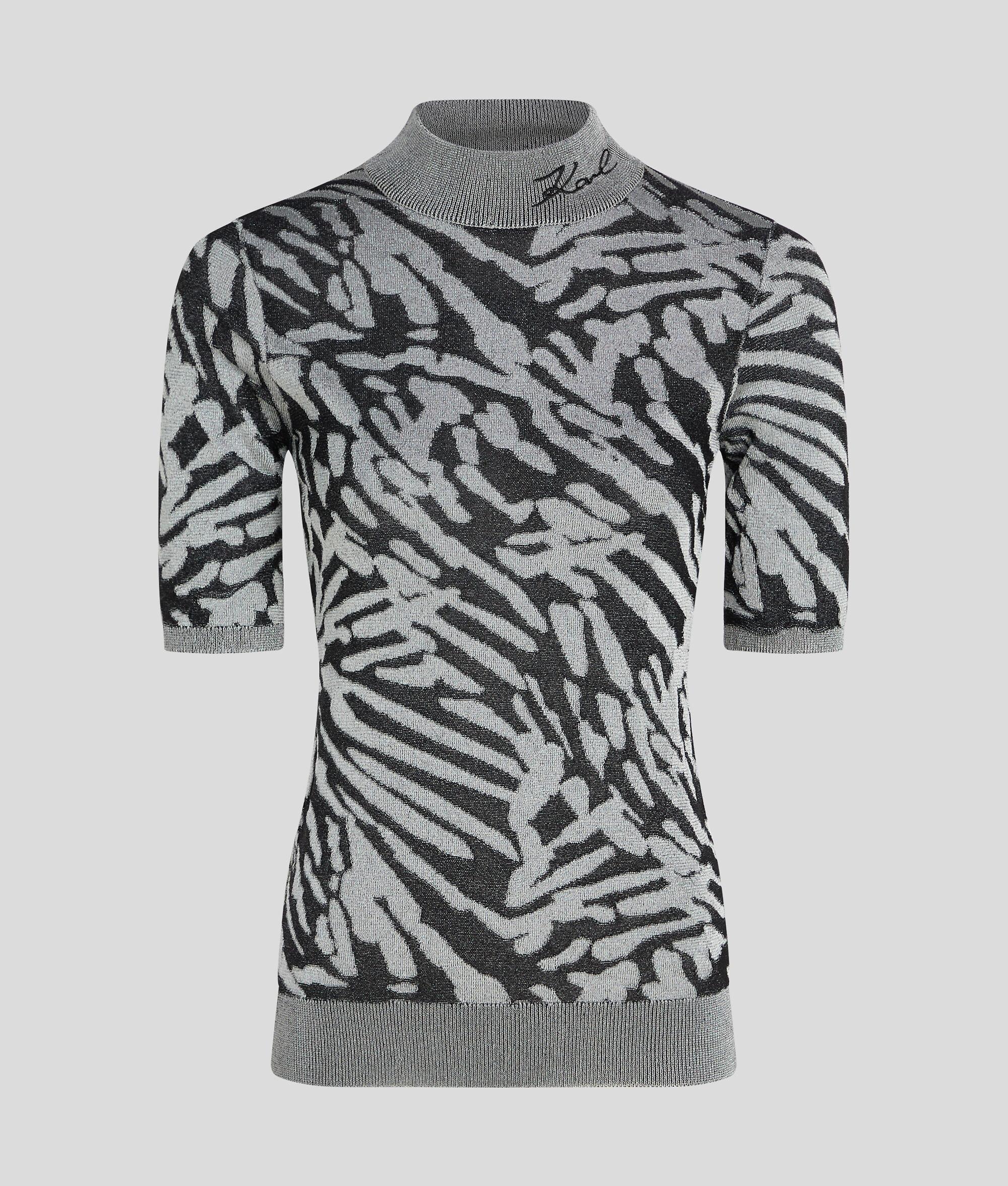 JACQUARD SHORT-SLEEVED SWEATER Product Image