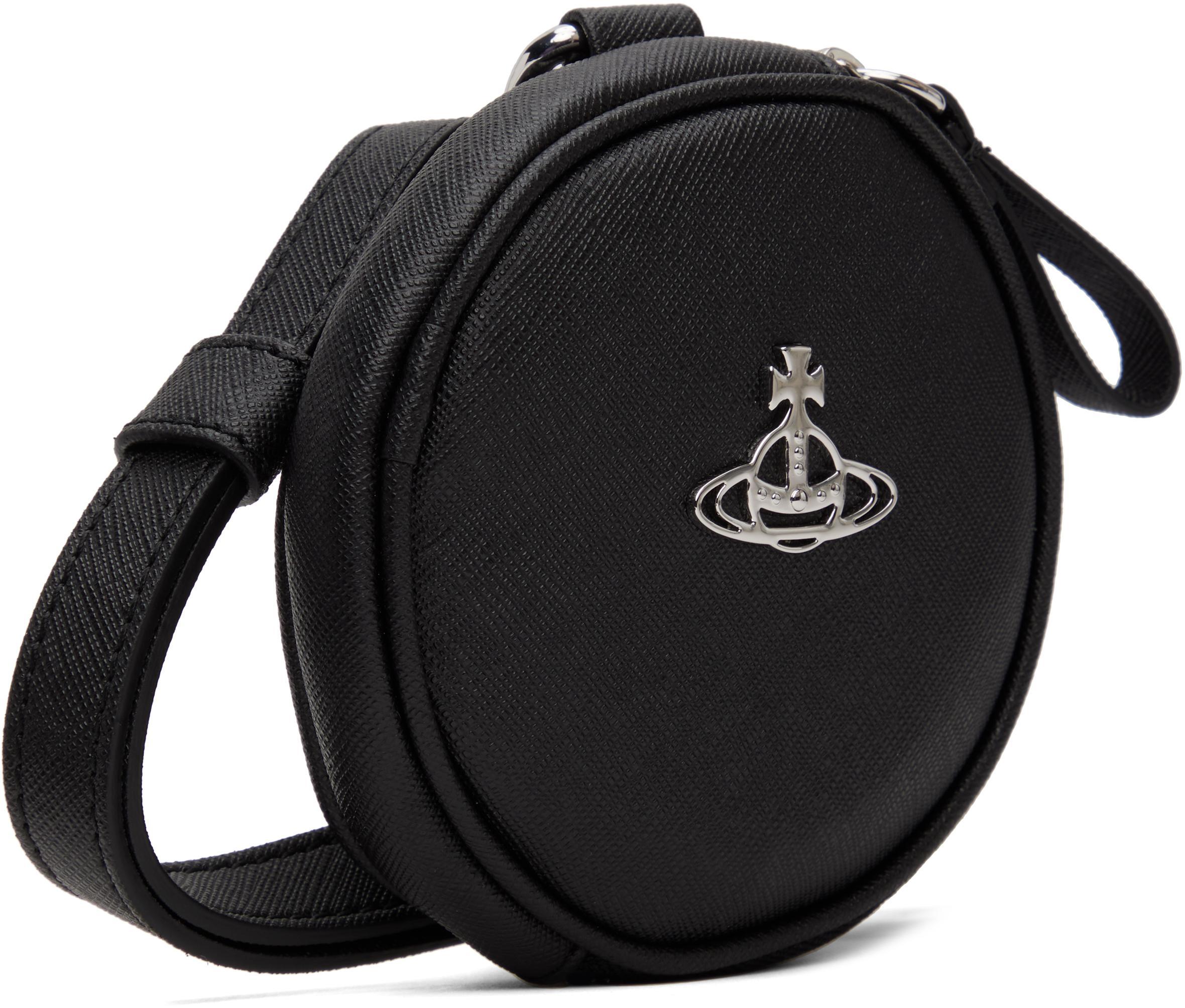 VIVIENNE WESTWOOD Black Phone Lanyard Pouch In Aw24-n401 Product Image