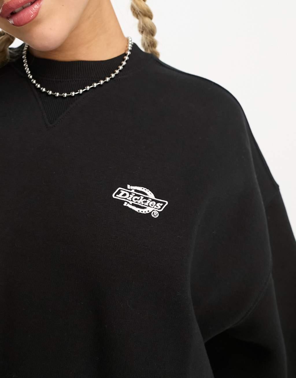 Dickies summerdale premium oversized sweatshirt in black Product Image