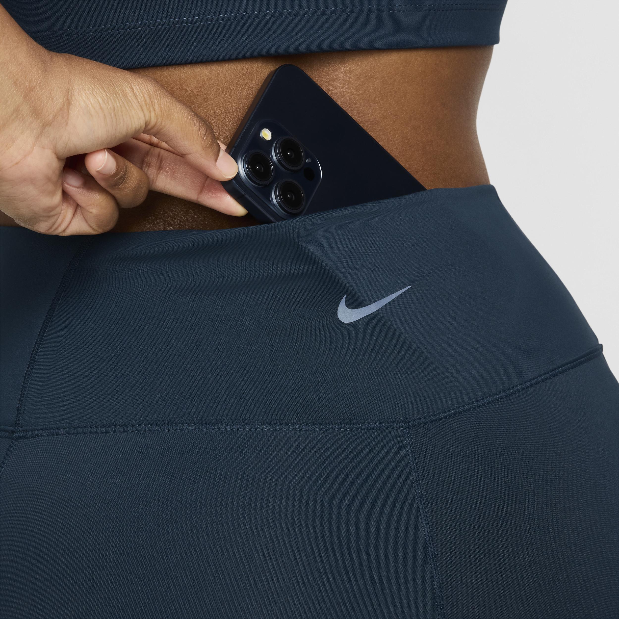 Women's Nike One Pocketed High-Waisted 7/8 Ankle Leggings, Size: Large, Armory Blue Product Image