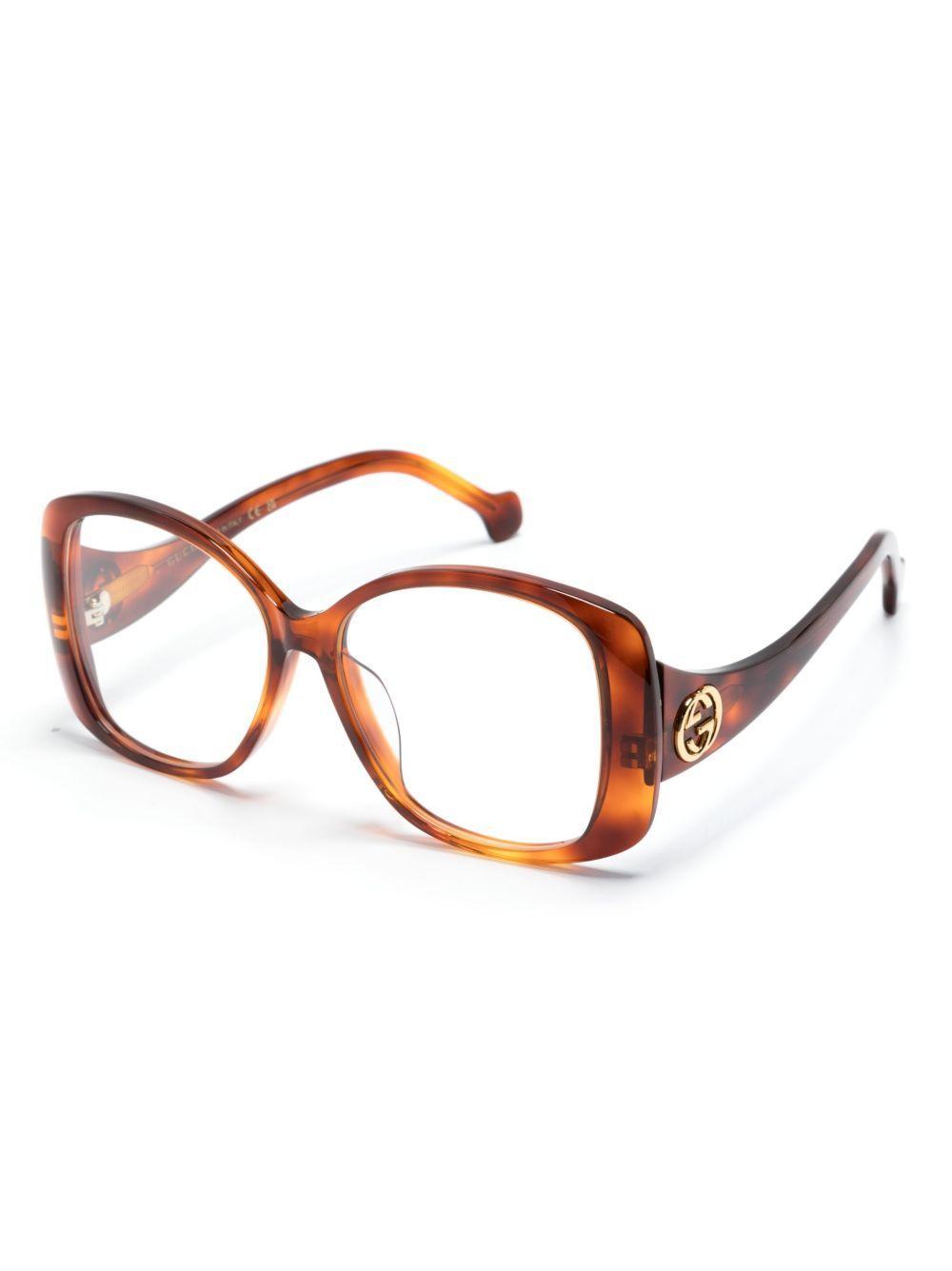 tortoiseshell square-frame glasses Product Image