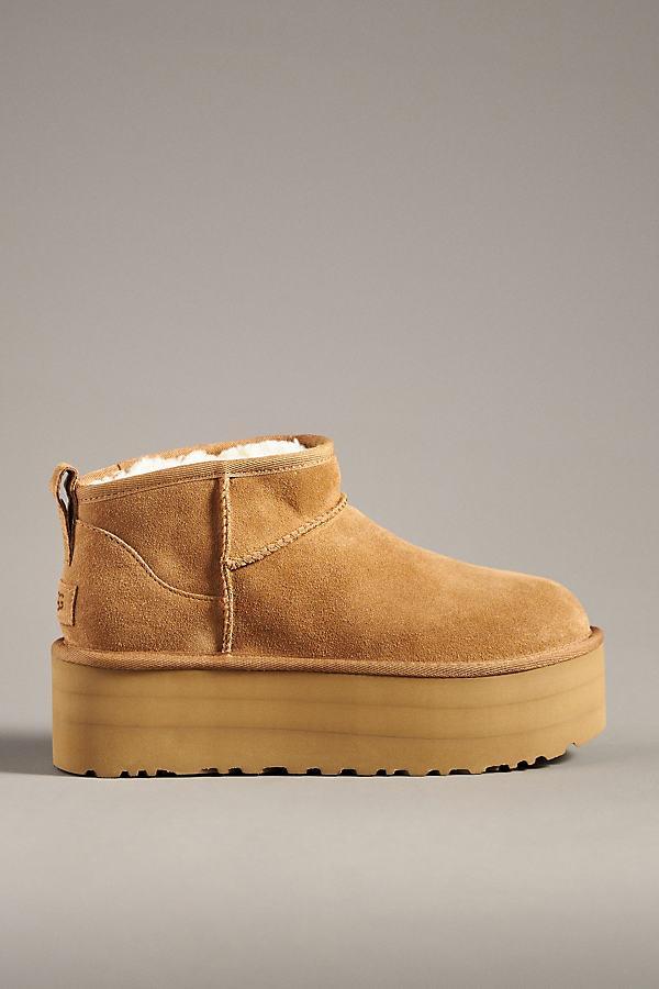 UGG Womens Classic Ultra Mini Platform Suede Classic Boots Product Image