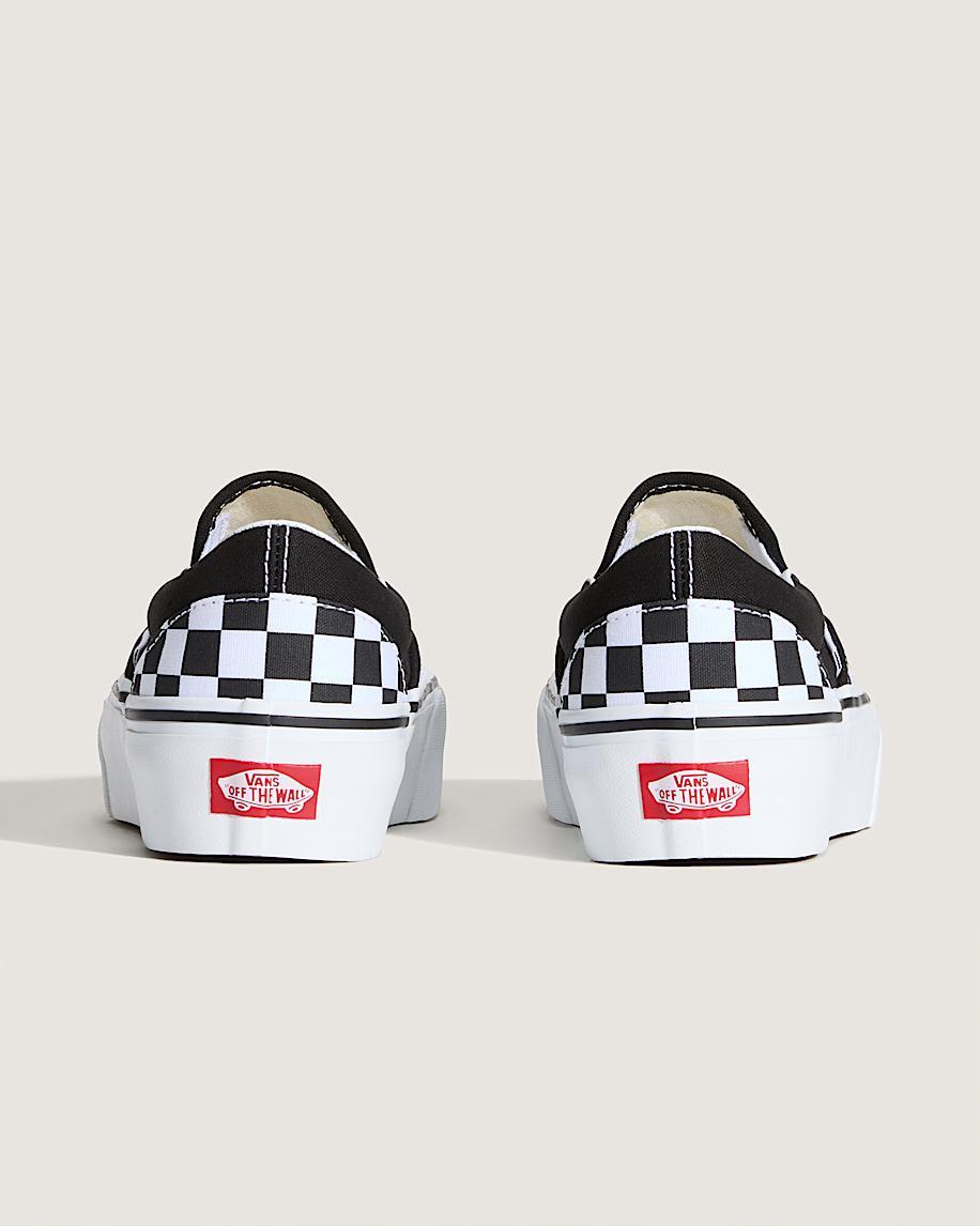 Classic Slip-On Platform Checkerboard Shoe in Checkerboard Black / White| Vans US Product Image